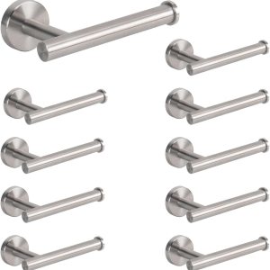 NearMoon Portarrollos de papel higiénico para baño, acero inoxidable SUS304 de alta calidad, para montaje en pared, para baño, cocina (paquete de NearMoon Portarrollos de papel higiénico para baño, acero inoxidable SUS304 de alta calidad, para montaje en pared, para baño, cocina (paquete de