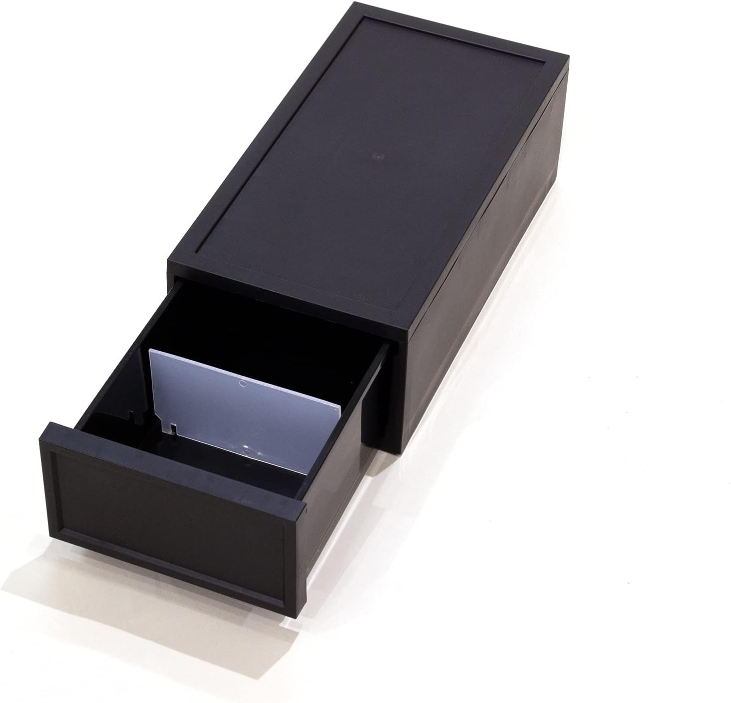 ASTAGE  Cajón de almacenamiento, cajón modular apilable, almacenamiento de plástico, bloque de cajones  Negro pequeño A