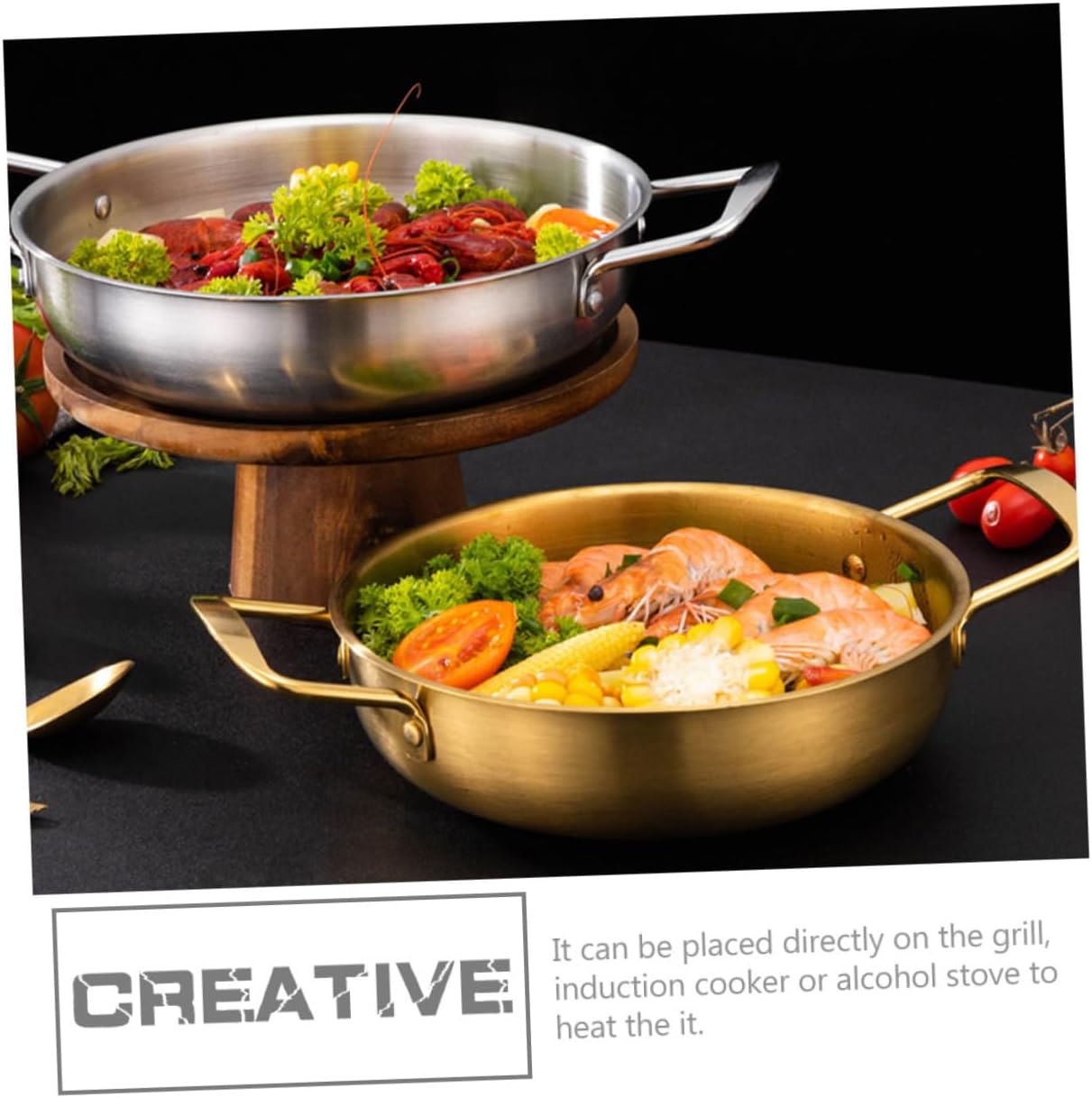 Abaodam Vaporizadores de comida ramen coreano olla caliente coreana fideos coreanos sartén utensilios de cocina para el hogar Fideos olla de cocina