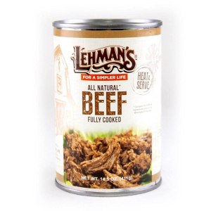 Lehman’s Carne de res molida enlatada lista para comer, totalmente natural, hecha en Estados Unidos, 14.5 onzas, caja de 24 Lehman’s Carne de res molida enlatada lista para comer, totalmente natural, hecha en Estados Unidos, 14.5 onzas, caja de 24