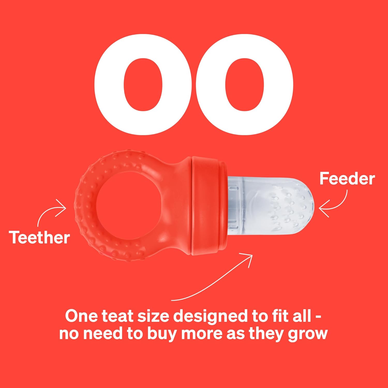 Alimentador de frutas para bebés, juguetes de dentición congelados para bebés, paquete de 2 alimentadores para chupetes de frutas con 4 tetinas