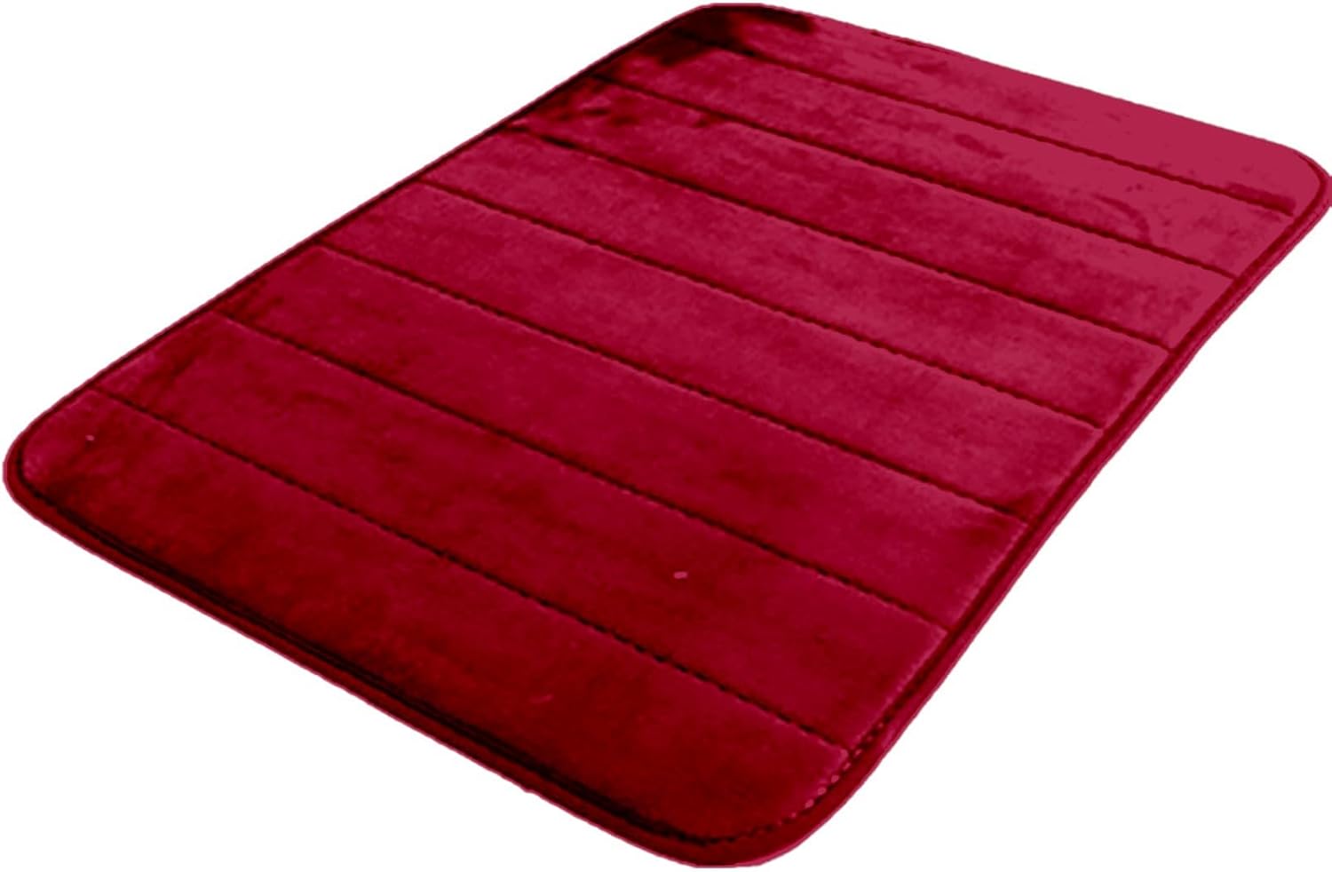 Tapete de cocina antifatiga, tapete rojo absorbente de espuma viscoelástica, tapete de ducha suave y absorbente, tapete de baño antideslizante para