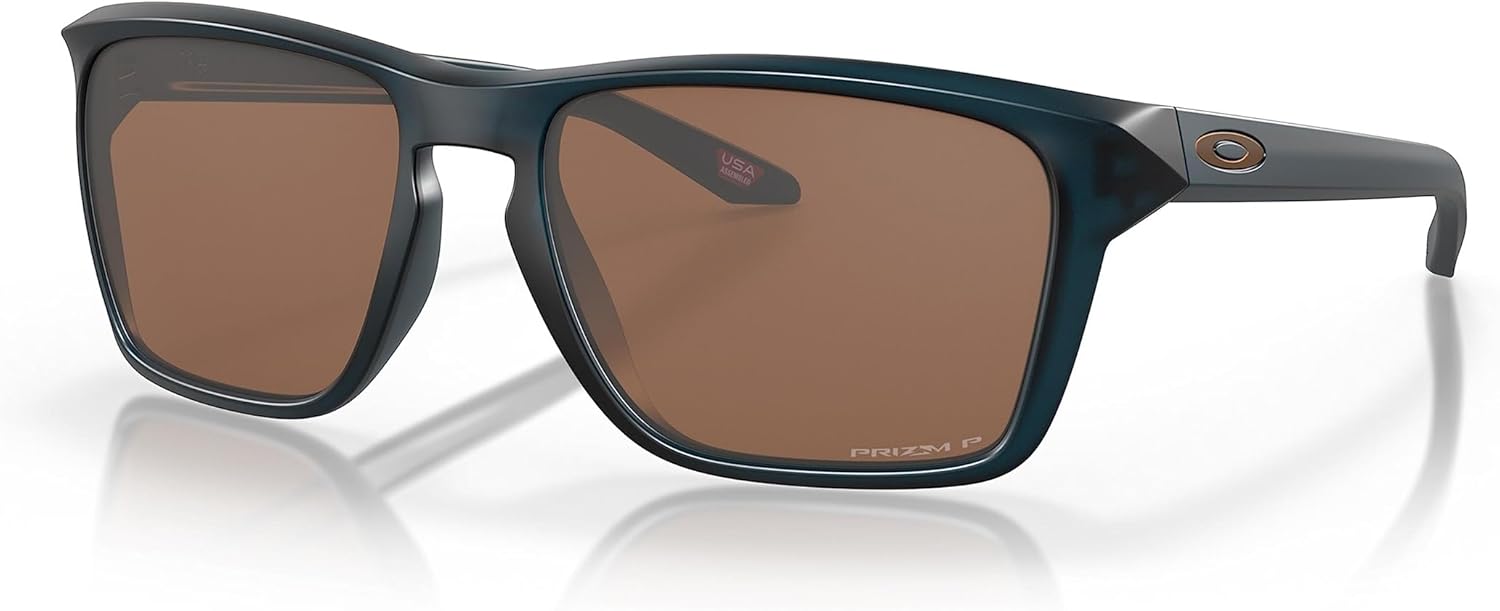 Oakley Gafas de sol para hombre, montura de tortuga marrón mate, lentes polarizadas de tungsteno Prizm, 2.362 in, Café mate