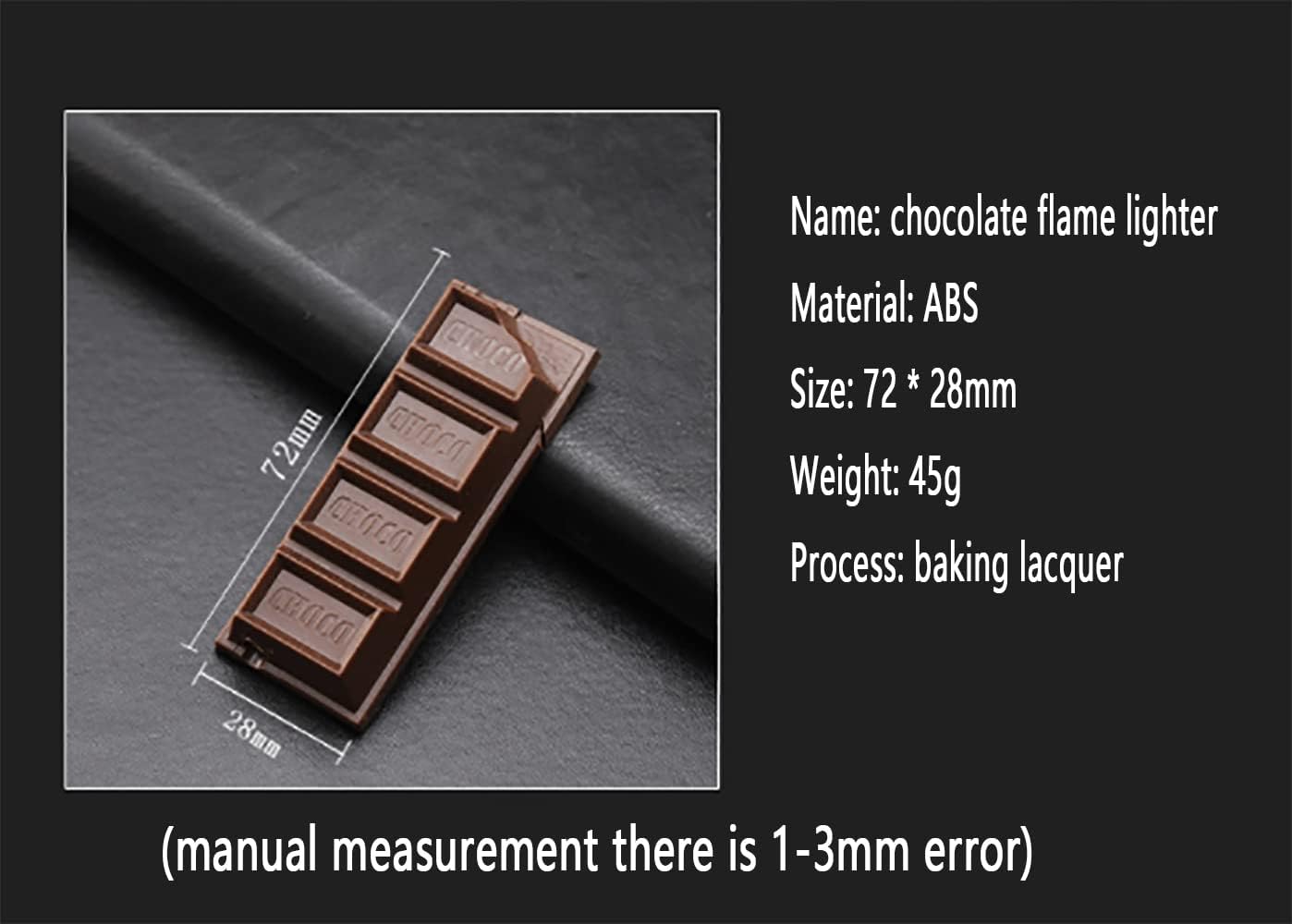 Encendedor de chocolate reutilizable con llama suave, resistente al viento, encendedor de butano fresco, regalos de cumpleaños únicos para hombres,