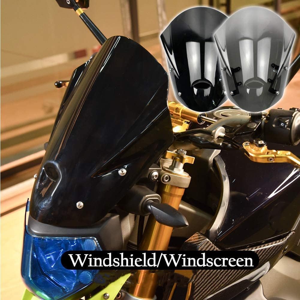 Parabrisas de carreras de motocicleta deflector de viento delantero compatible con Y-amaha MT09 FZ09 MT FZ 09 MT-09 FZ-09 2013 2014 2015 2016 Visera