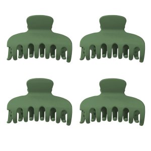 Vsiopy Pinzas de pelo medianas y grandes para mujer, clip de garra grande para cabello rizado grueso, paquete de 4 pinzas de agarre fuerte, pinzas Vsiopy Pinzas de pelo medianas y grandes para mujer, clip de garra grande para cabello rizado grueso, paquete de 4 pinzas de agarre fuerte, pinzas