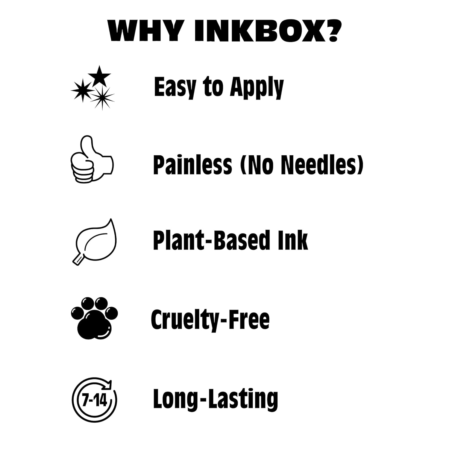 Inkbox Tatuajes temporales, tatuaje semipermanente extra grande, un tatuaje de alta calidad, fácil, de larga duración, resistente al agua con tinta