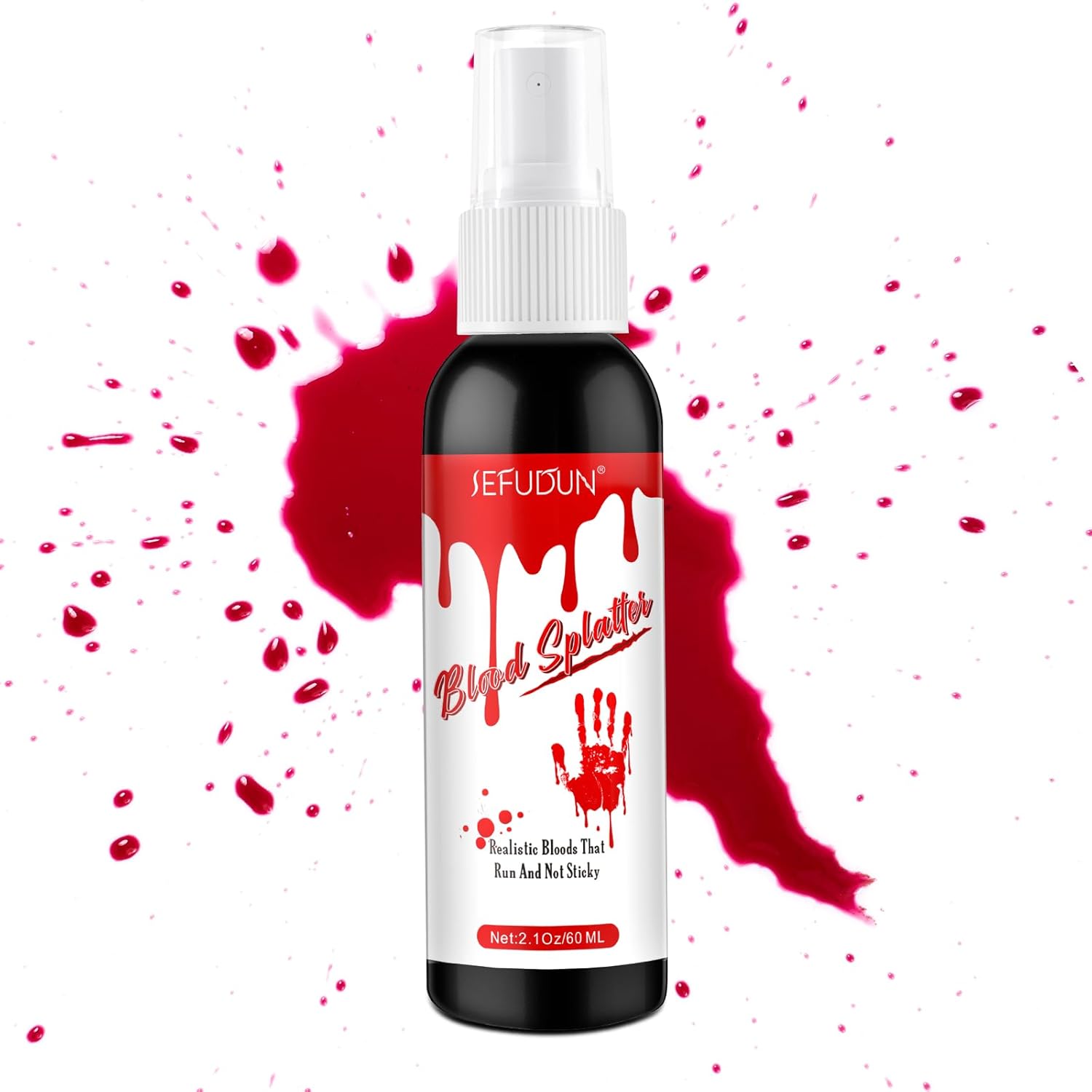 Spray lavable de sangre falsa para Halloween, sangre falsa para disfraz de vampiro zombi y monstruo disfraz, el aerosol de sangre falso se utiliza