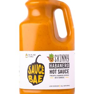 Salsa Bae Skinny Habanero salsa picante – Hecho con cúrcuma, bajo sodio, toque de dulzura con la patada perfecta – 64 oz Salsa Bae Skinny Habanero salsa picante – Hecho con cúrcuma, bajo sodio, toque de dulzura con la patada perfecta – 64 oz