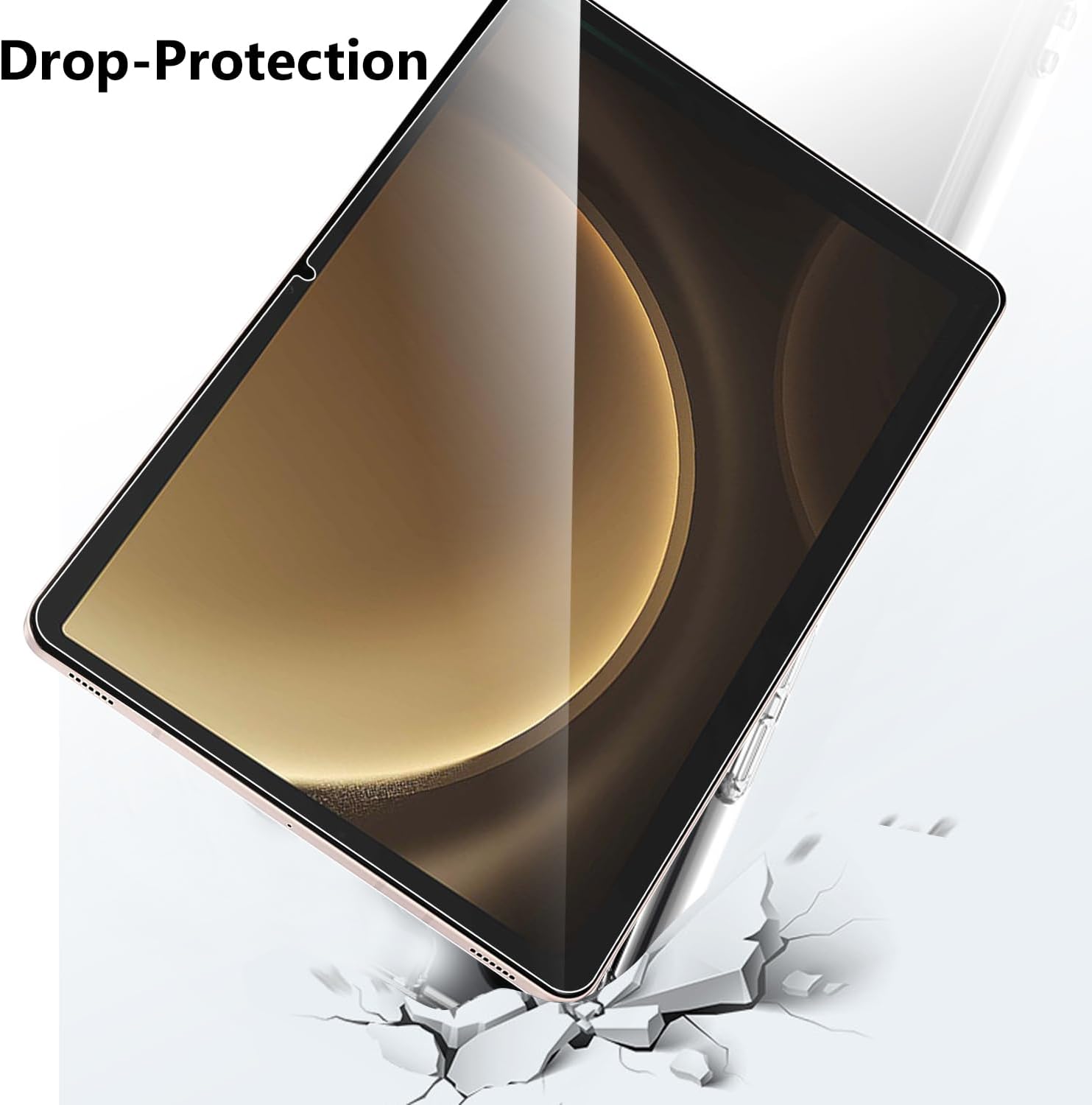 MOOISVS Paquete de 2 protectores de pantalla de vidrio templado de 12.4 pulgadas para Galaxy Tab S9 FE+, película de vidrio templado, dureza 9H,