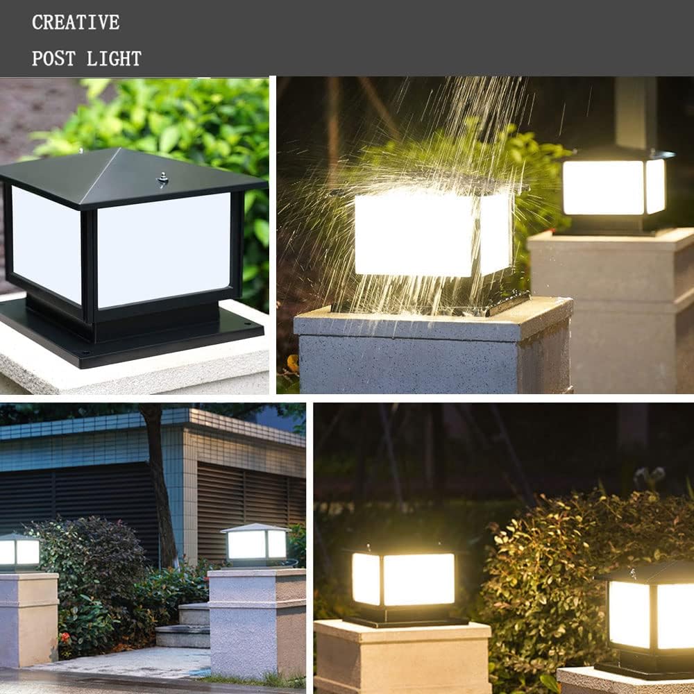 Luz de pilar europea impermeable IP65 para exteriores, estilo vintage, patio, pasillo, césped, columna de luz, villa E27, luz de casquillo de
