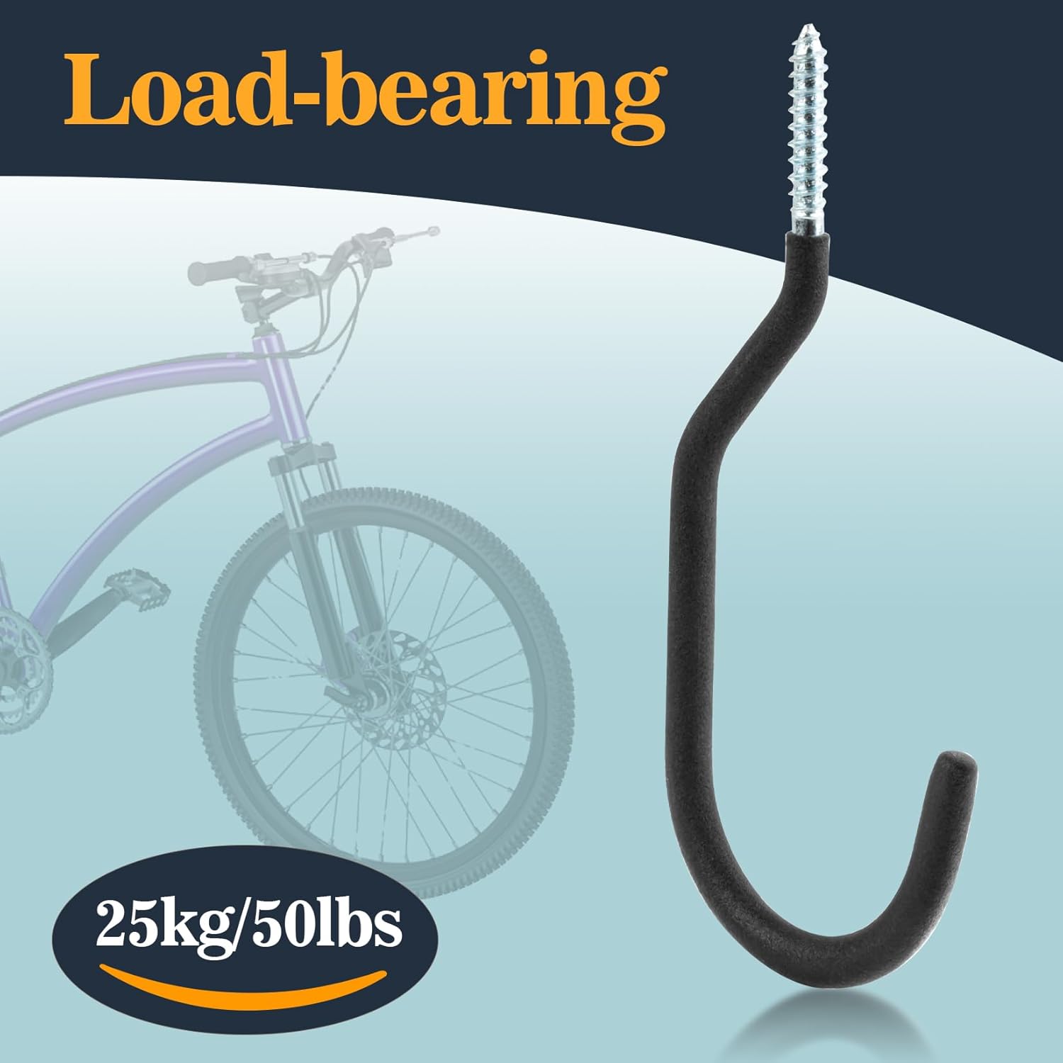 10 ganchos de garaje para bicicleta, resistentes para garaje, soporte de pared, ganchos en J, para colgar en el techo, ganchos para bicicletas,