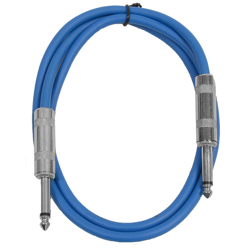 Seismic Audio Cables de guitarra para altavoces, cables de guitarra TS de  pulgadas, 3 pies, multicolor, paquete de 6