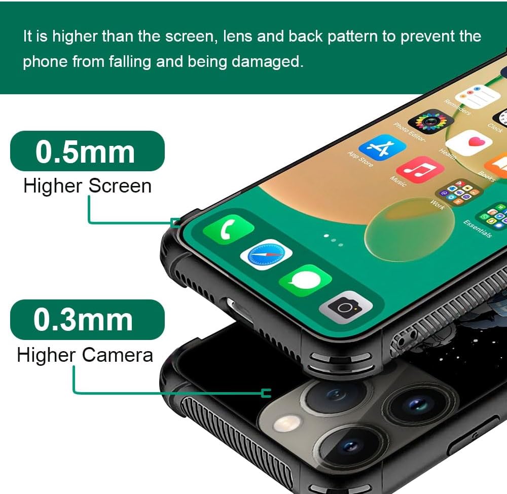 CARLOCA Funda compatible con iPhone 15 Pro Max, funda con diseño de panda On Swole para iPhone 15 Pro Max, ultra protección, a prueba de golpes, de