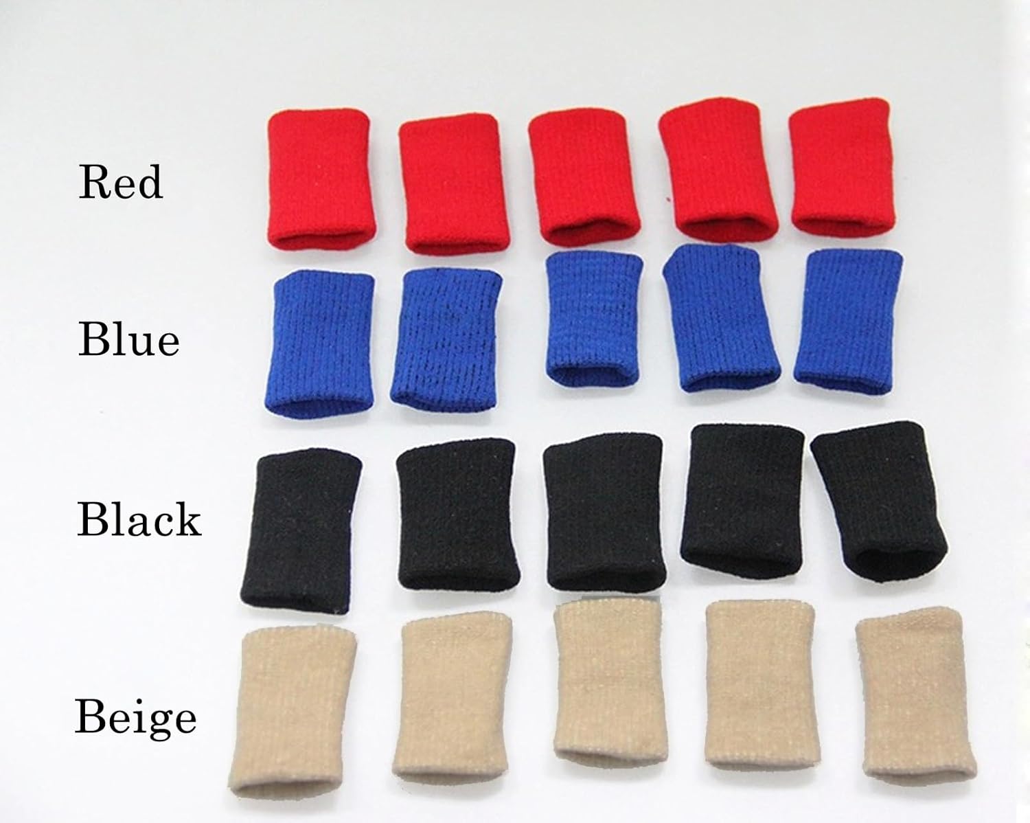 Zittop 10 fundas para dedos, protector de soporte de férula para el pulgar, cinta elástica transpirable para dedos de gatillo, ayuda deportiva,
