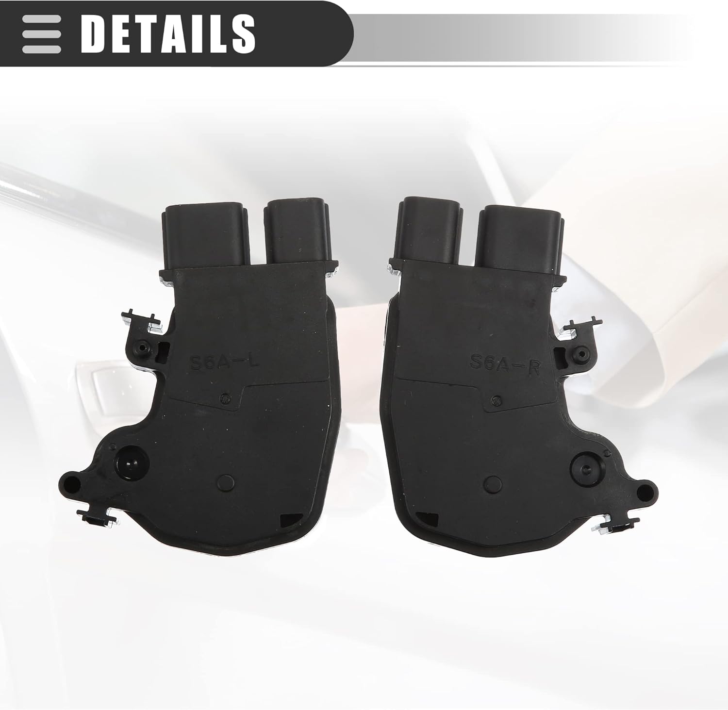 Motoforti Actuador de cerradura de puerta, actuador de puerta corredera delantera izquierda y derecha, para Honda Element 03-11, plástico,