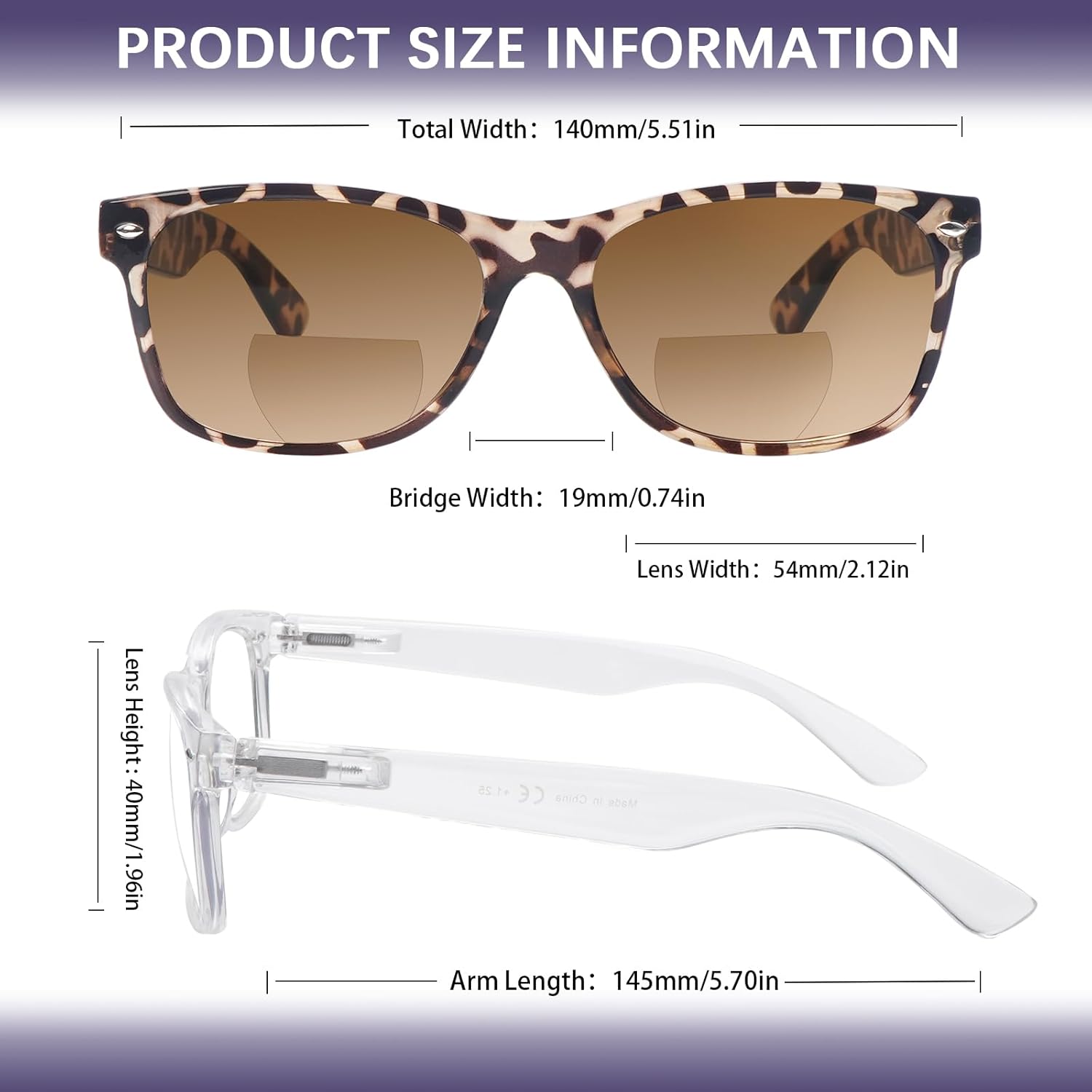 Paquete de 4 lentes de lectura bifocales, lentes grises, bisagra de resorte, lentes de sol para exteriores, lentes de sol bifocales de moda, para