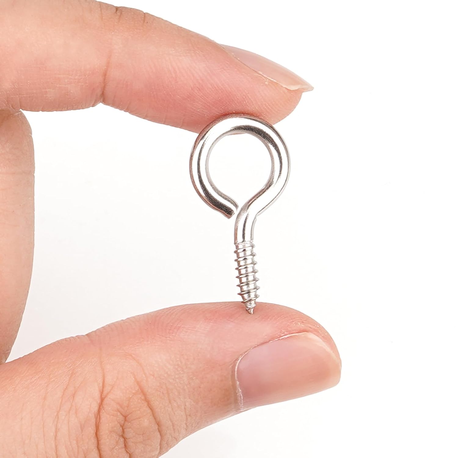 50 tornillos de ojo de acero inoxidable 304 de 1 pulgada, tornillo resistente, ganchos de ojo, tornillos de ojo, ganchos de ojo, para interiores y