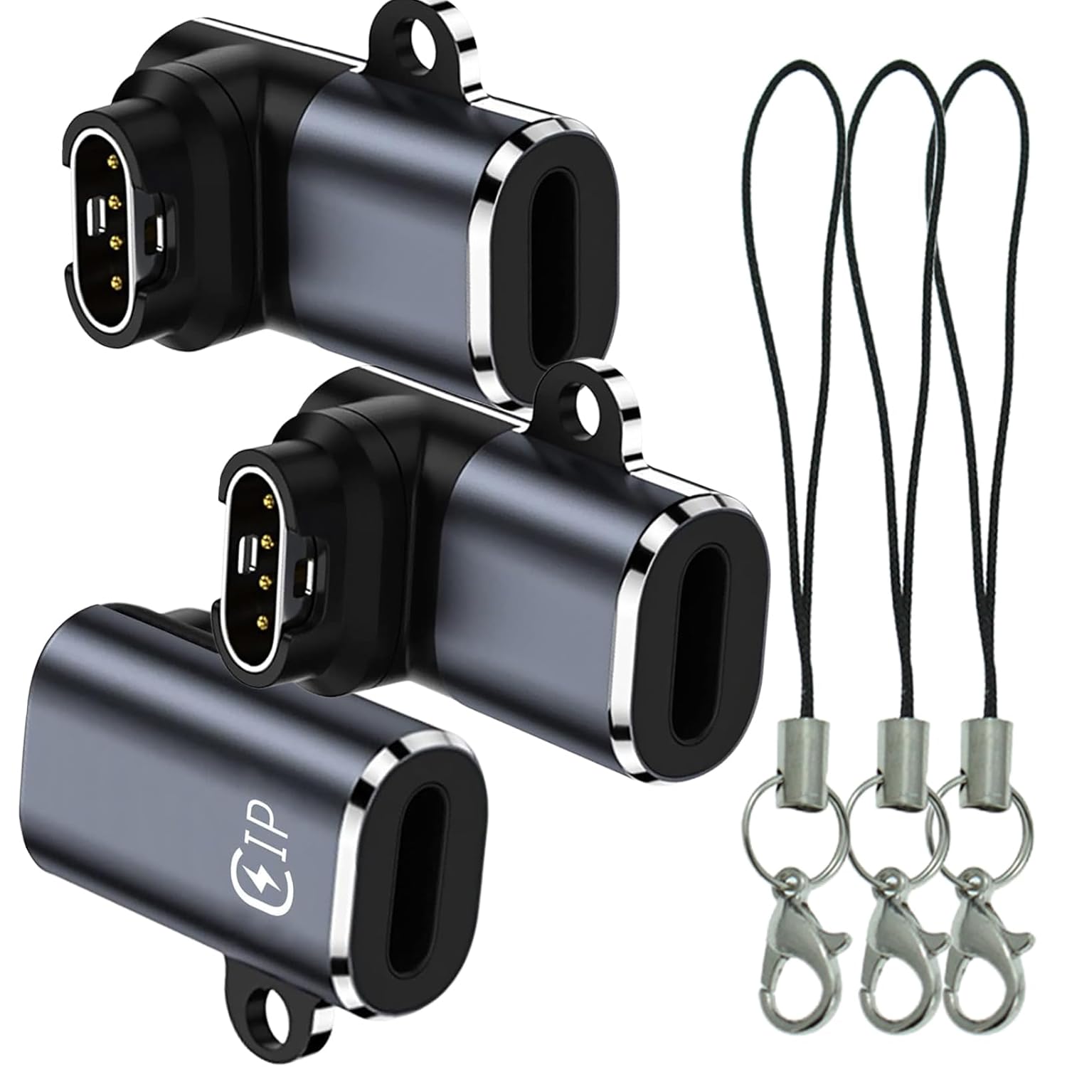 Garmin – Cargador de reloj a adaptador de ligtning de ángulo recto compatible con Garmin Fenix 77S7X6S66X5S55X, Instinct 122STideTactical,