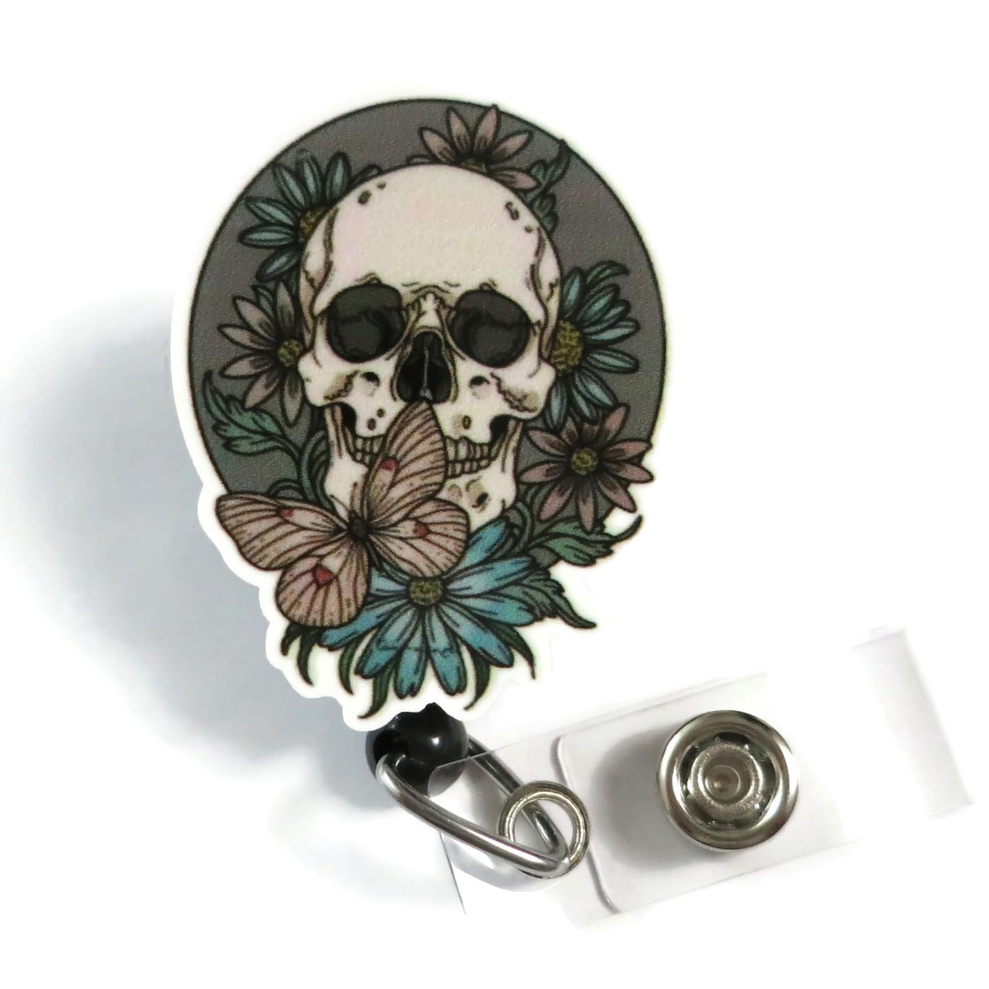 X-Ray Tech Badge Reel, Floral Skull Badge Reel, X-Ray Skull Badge Reel, Radiology BadgeClip, Cute Sugar Skull Badge, Radiology Badge Holder