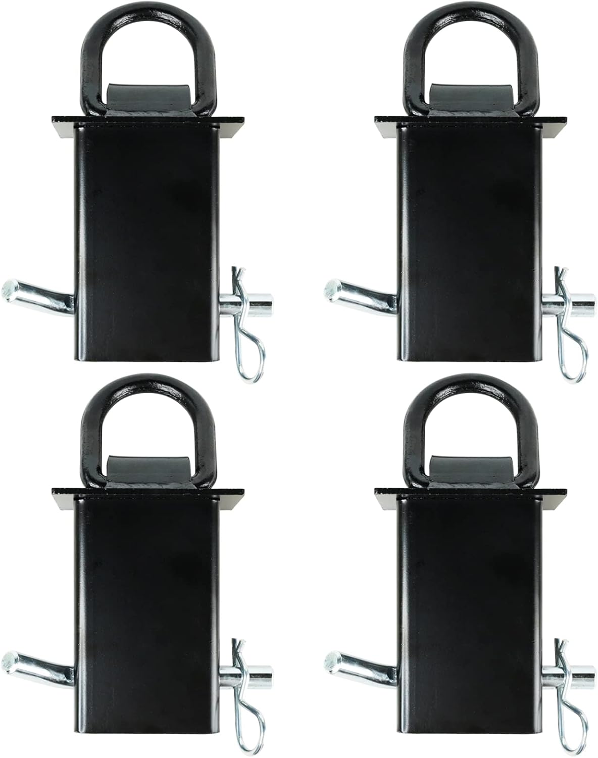 JCD – Paquete de 4 anillos en D ajustables y resistentes con 4 agujeros para ajuste  Bolsillo de estaca con anilla en D para camiones de plataforma