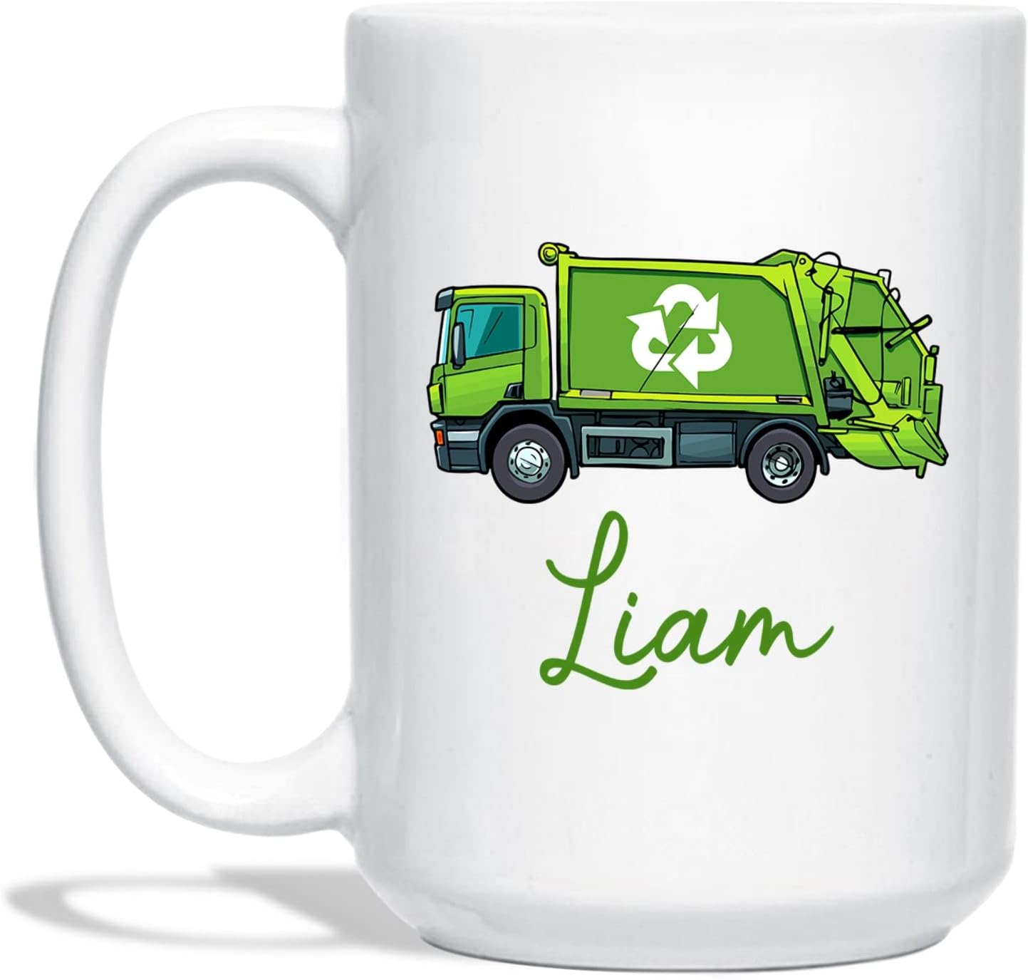 Taza de camión de basura personalizada con nombre, taza de camión de basura personalizada, taza para niños, taza para niños, regalo para niños y