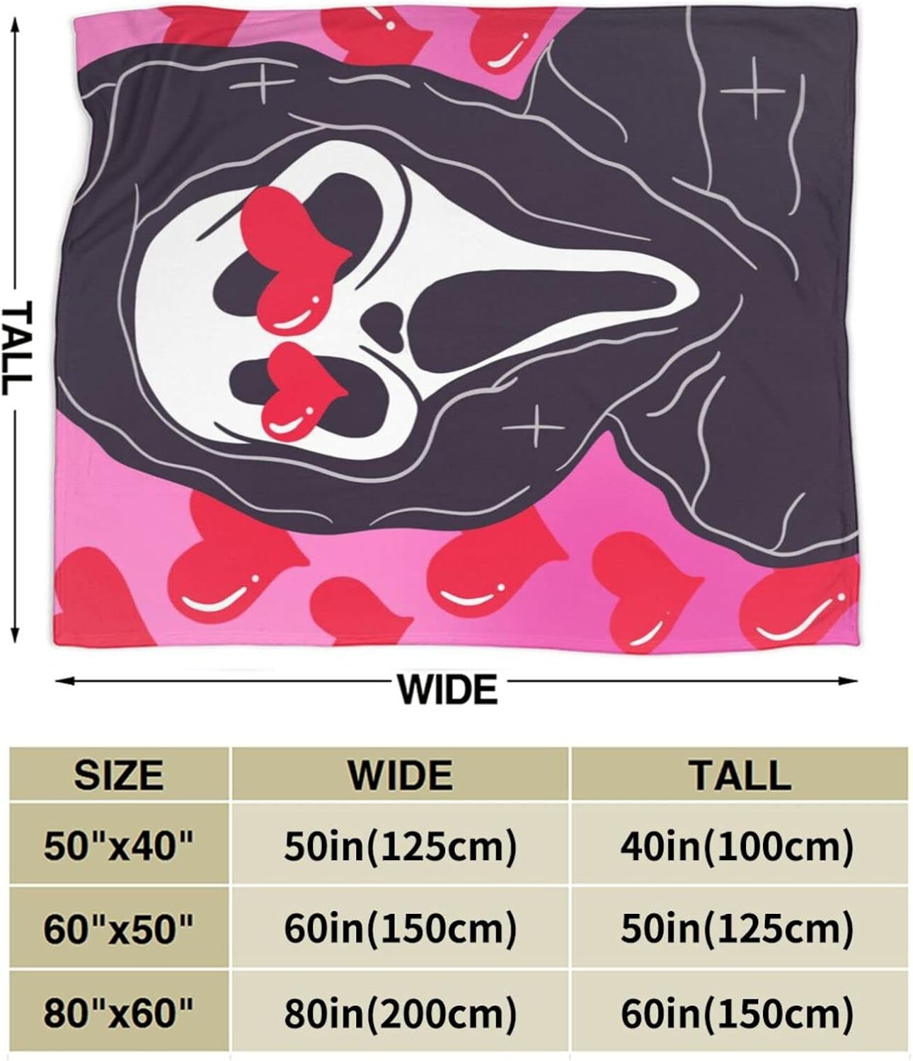 Manta de película de terror de Halloween, manta de cara de fantasma, ligera y cálida, manta de franela ultrasuave y cómoda, manta de forro polar de