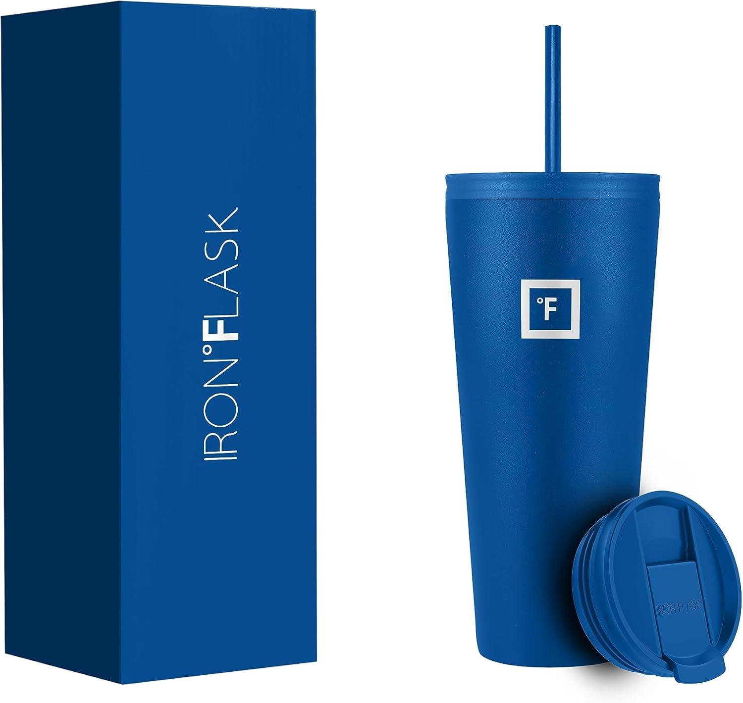 IRON FLASK – Vaso clásico 2.0, 24 oz, 2tapas (pajilladeslizante), botella de acero inoxidable con aislamiento al vacío, doble capa, taza térmica