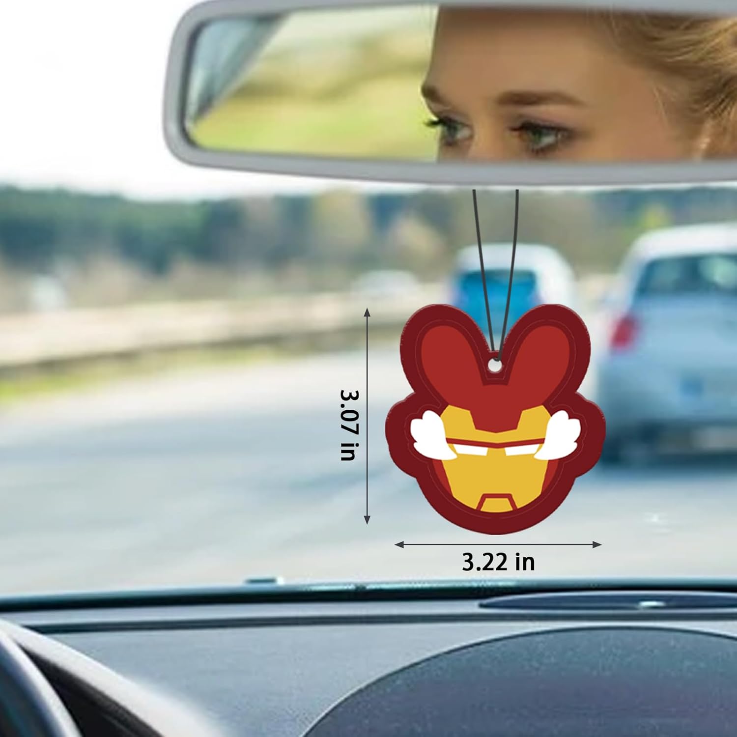Ambientadores de coche  Hielo negro, lindos y divertidos ambientadores colgantes para automóvil, accesorios para el interior del automóvil para