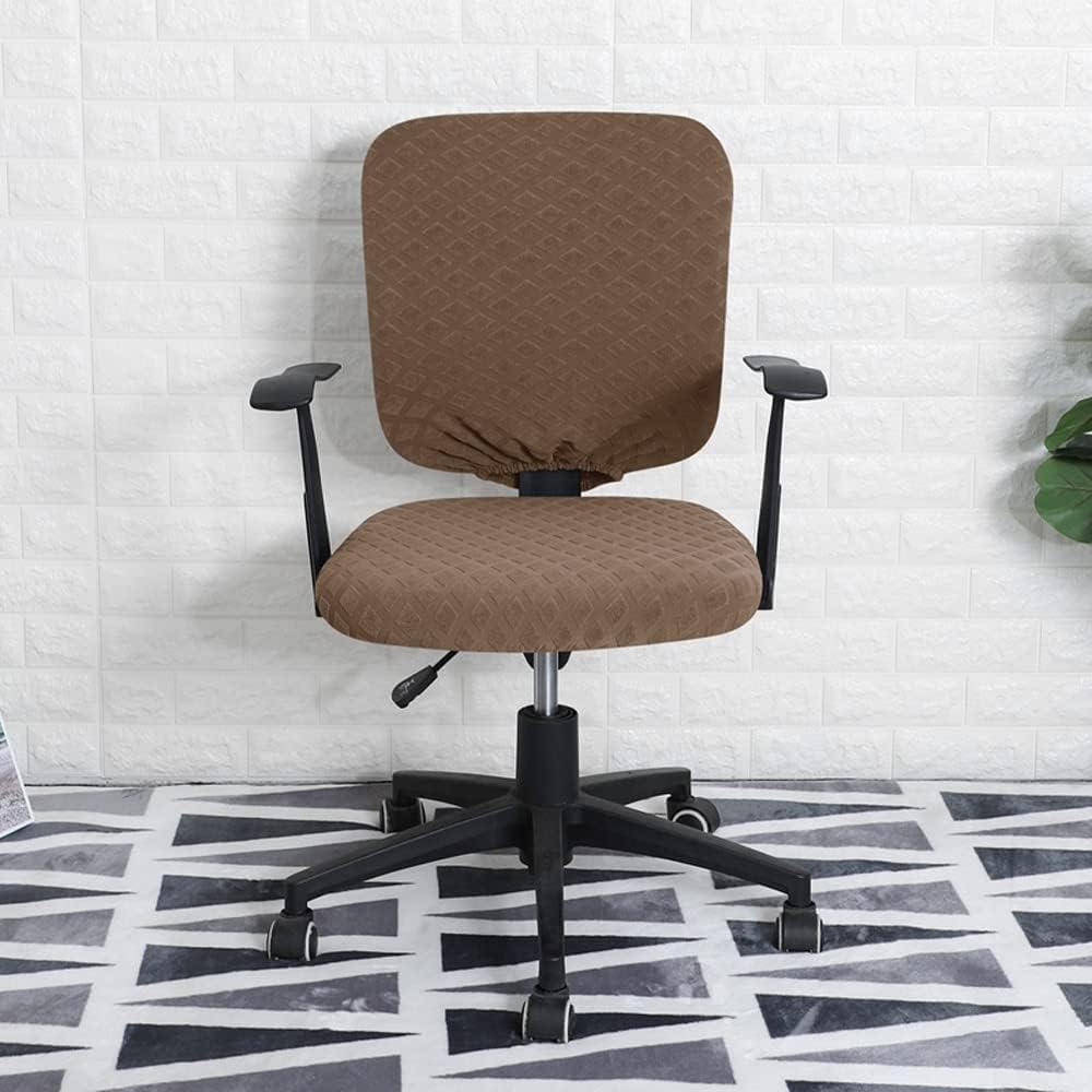 Funda para silla de oficina, resistente al agua, protección dividida y elástica, de tela jacquard, funda universal para silla de trabajo, silla