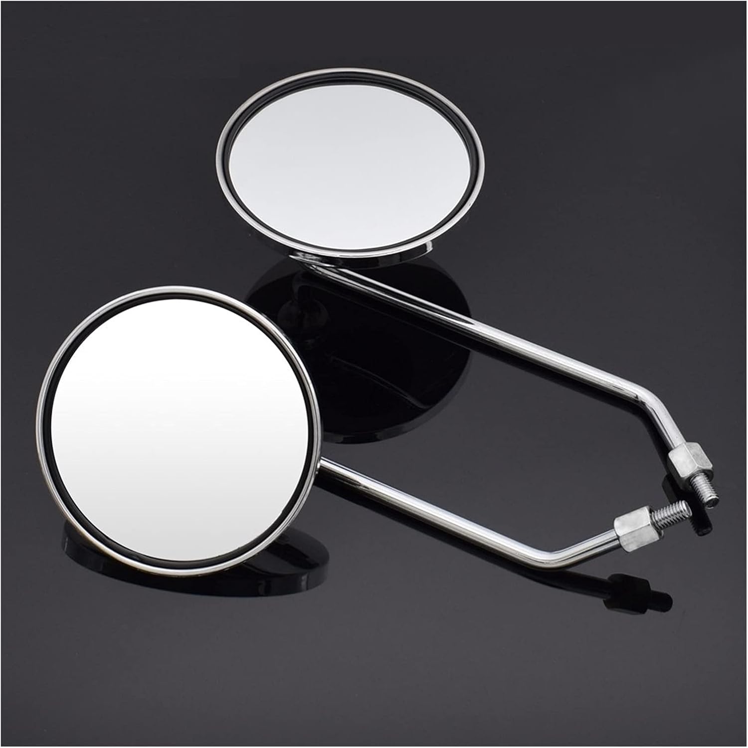 Mirror Motorcycle Round Back View Mirror Moped Side Mirror 8mm 10mm For Kawasaki NINJA 400R GTR1400 ZX14R Z1000SX H2R