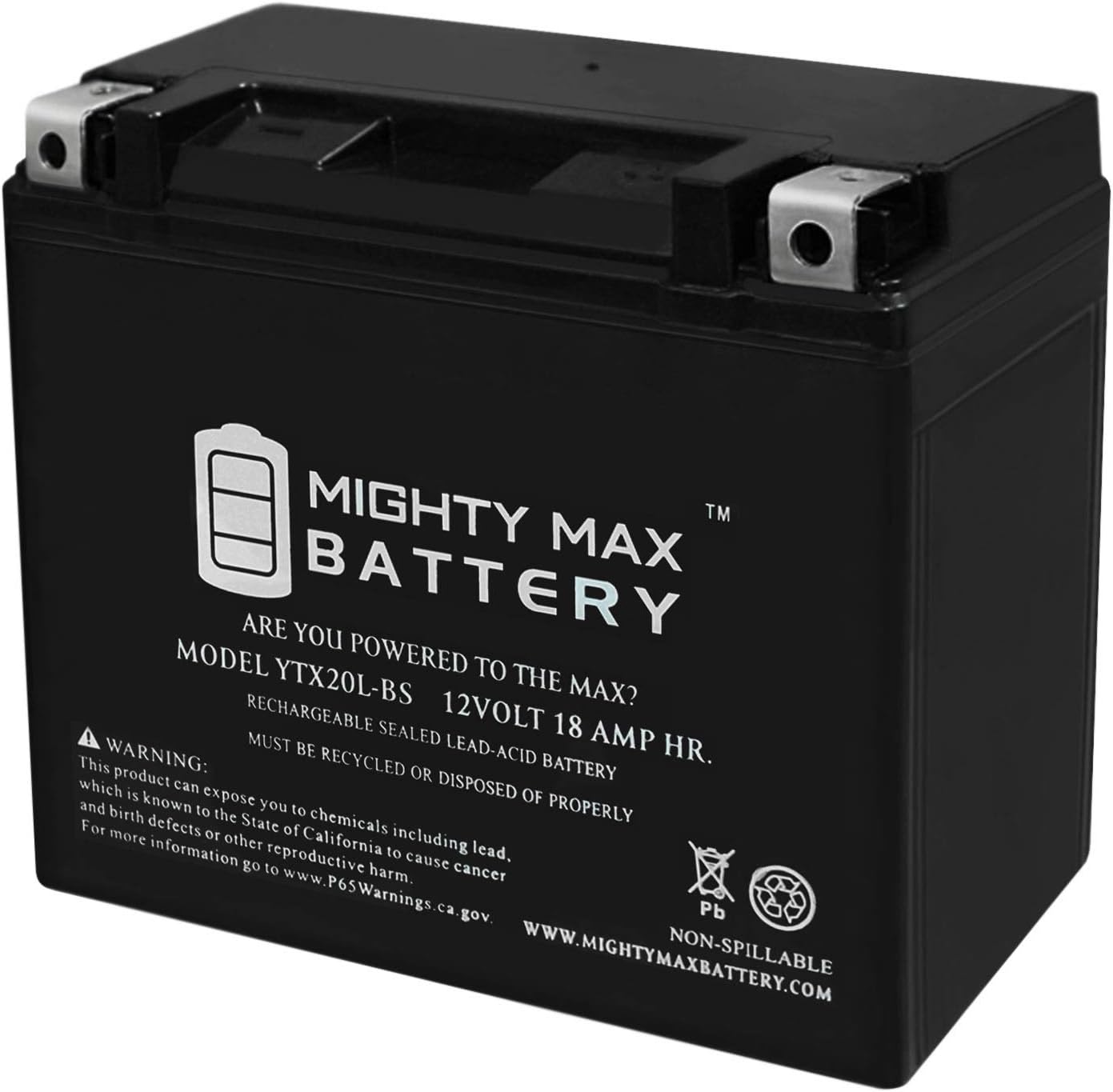 Mighty Max Battery La batería YTX20L-BS reemplaza a Kawasaki Jet Ski 900 JT750 STS STX 97-05