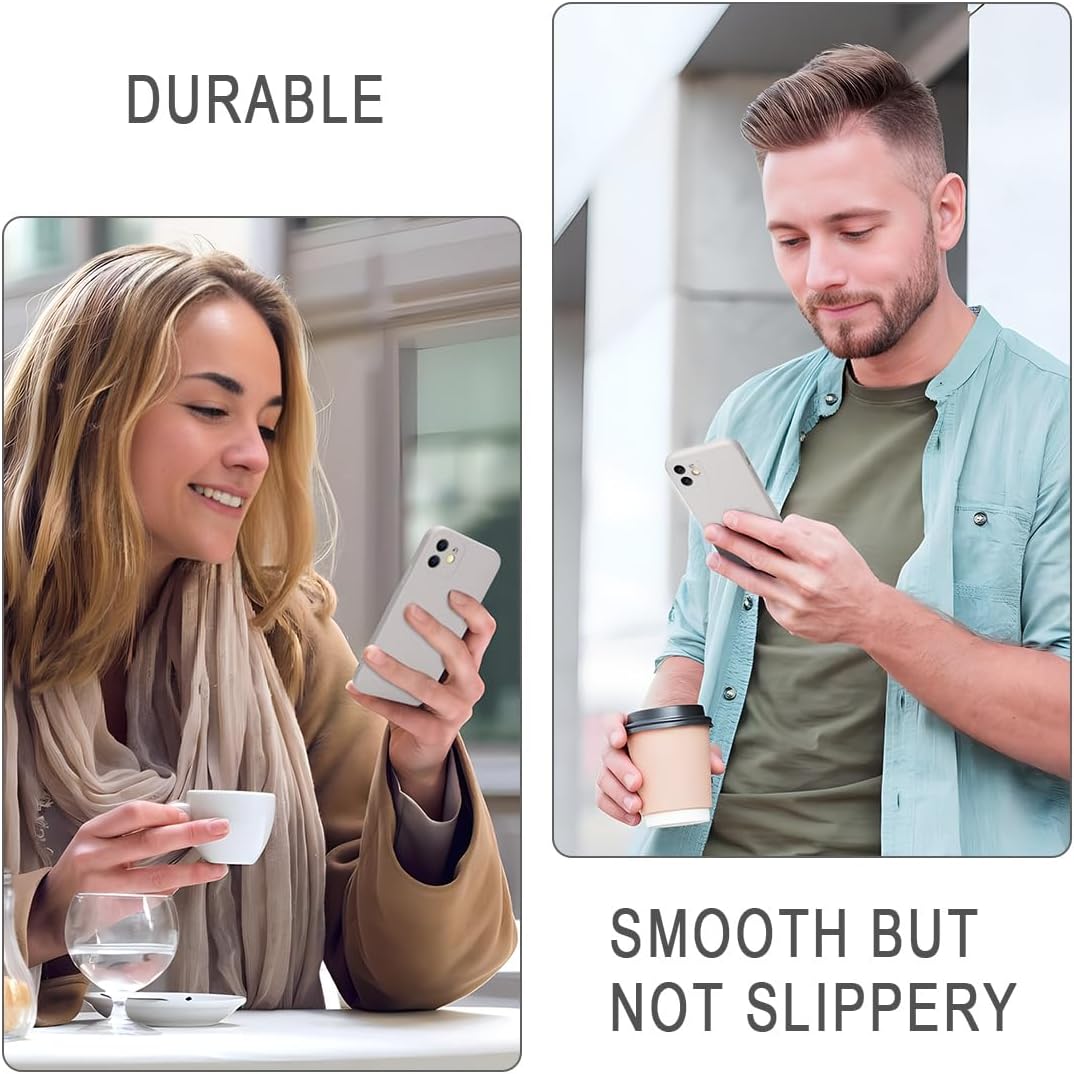 Starkitchen Funda de silicona para iPhone 12 con forro de microfibra suave y protección de lente (gris púrpura)