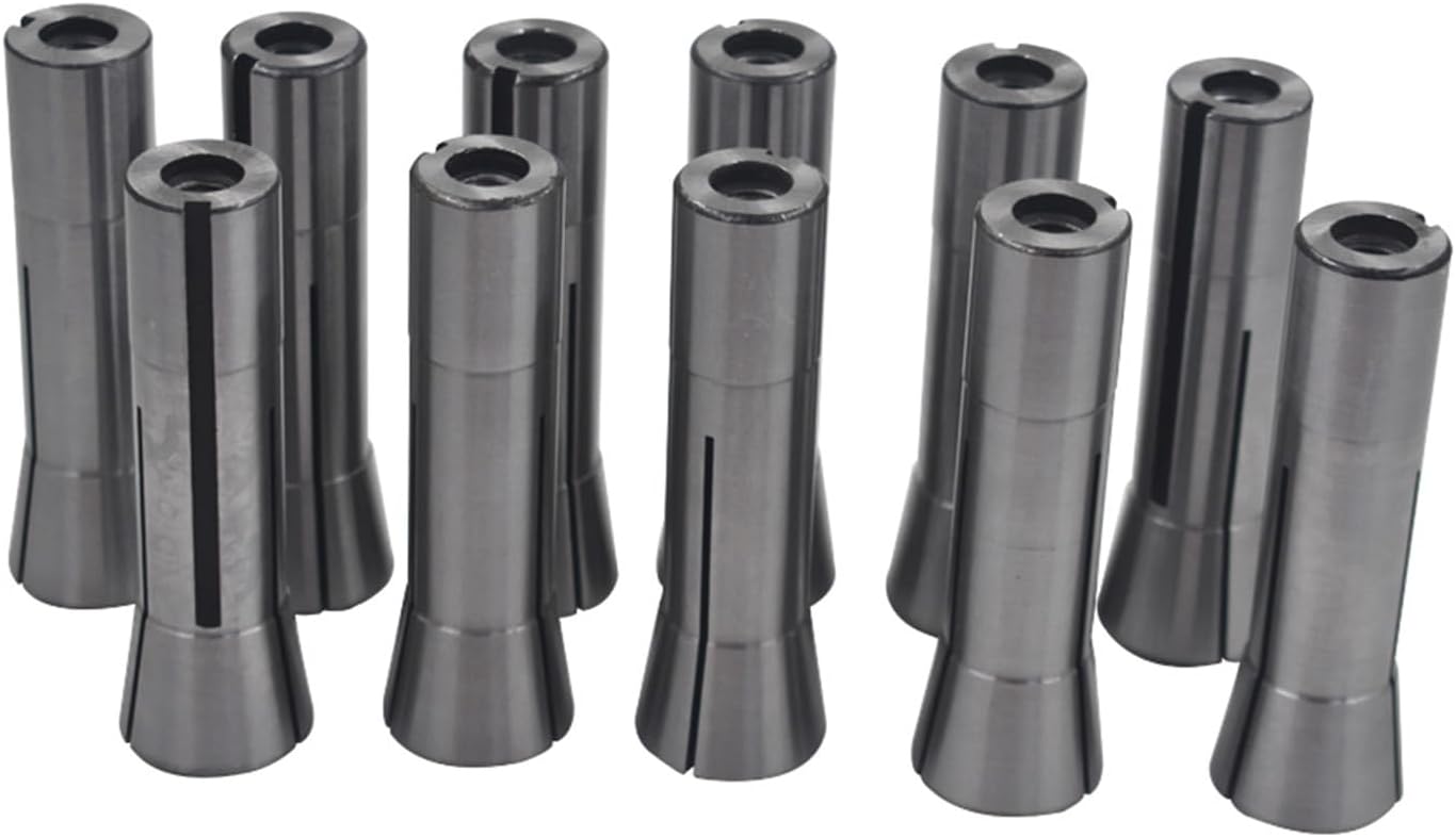 Findmall Juego de 11 pinzas de precisión R8 de 18 a 34 pulgadas, soporte para portabrocas de fresado, 716 pulgadas – 20 hilos de barra de tracción