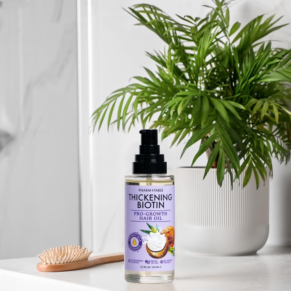 Pharm to Table Aceite para el cabello Pro-Growth de Biotina Espesante 3.4 fl oz