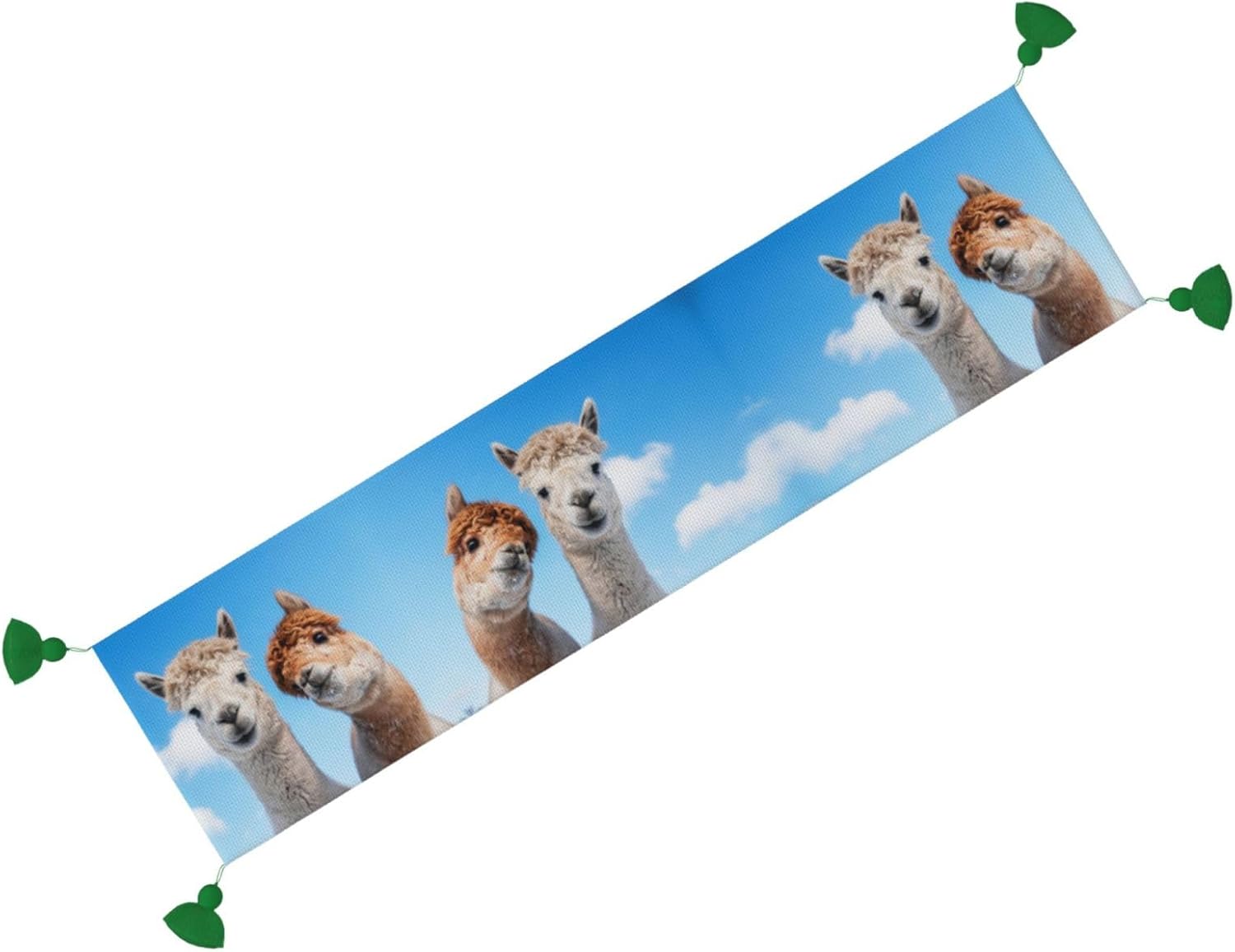 Camino de mesa navideño de dos Alpacas, decoración de mesa de comedor, decoración de Navidad, decoración de interiores del hogar, caminos de mesa de