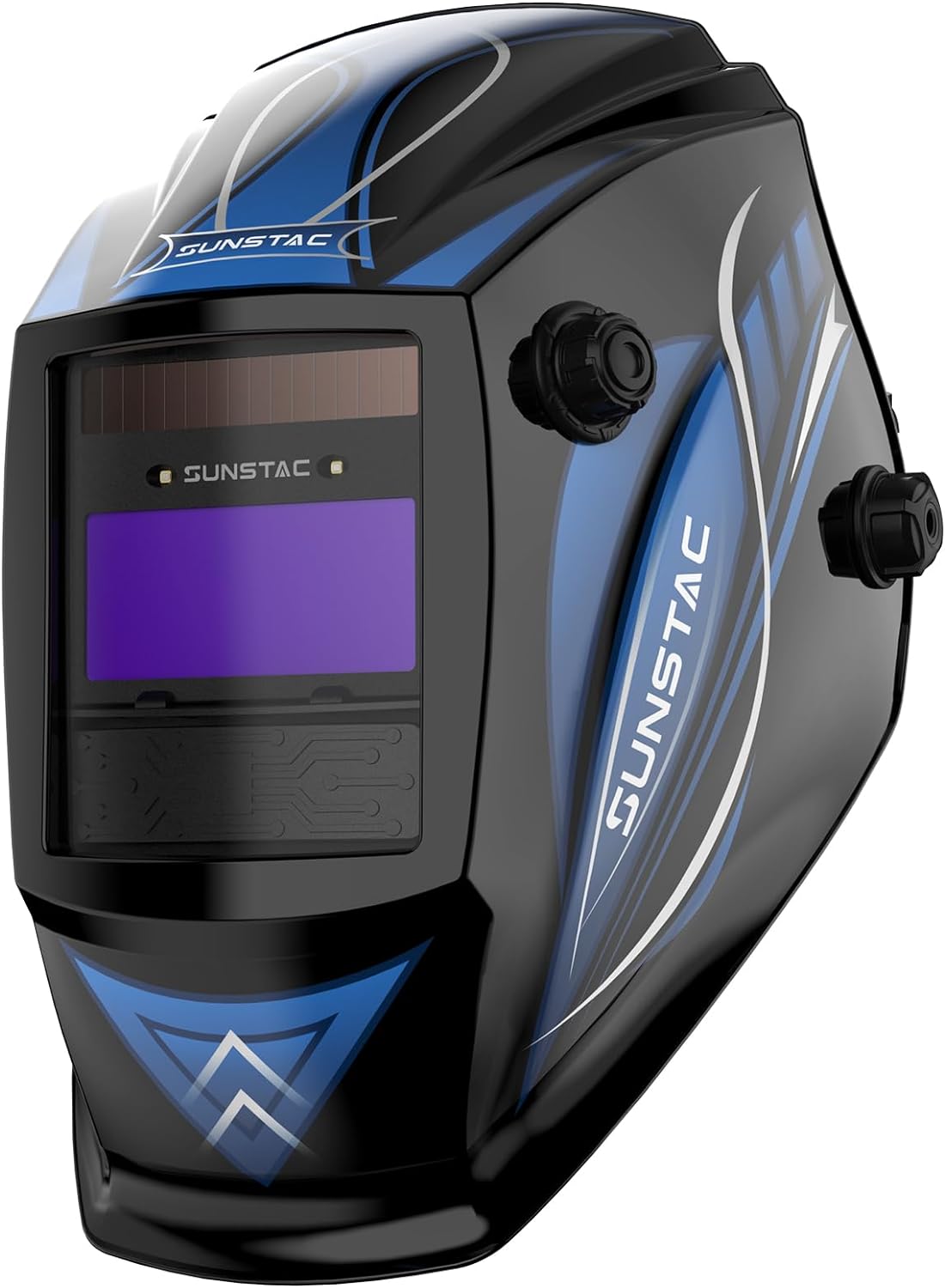 Casco de soldadura con pantalla de oscurecimiento automático 1111 claridad óptica de color verdadero, energía solar 4 sensor de arco amplia sombra