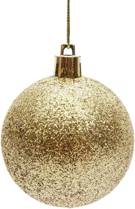 24 bolas decorativas de Navidad para árbol de Navidad, bolas colgantes inastillables para cumpleaños, San Valentín, boda, fiesta (2.36 pulgadas –