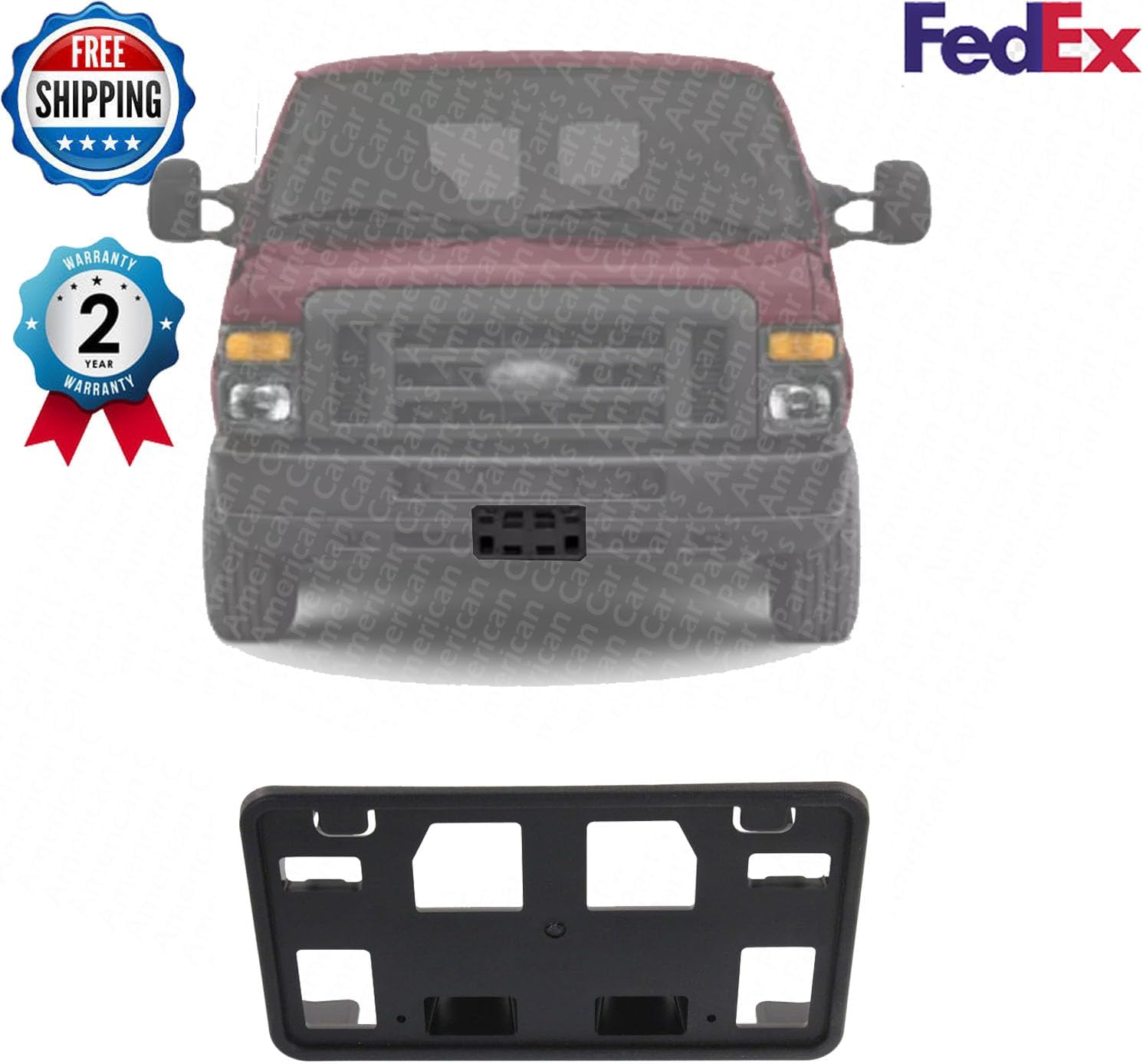 Multiple Manufacturers OE Soporte de placa de repuesto Ford Van Ford Econoline 2008-2013 (Partslink FO1068138)