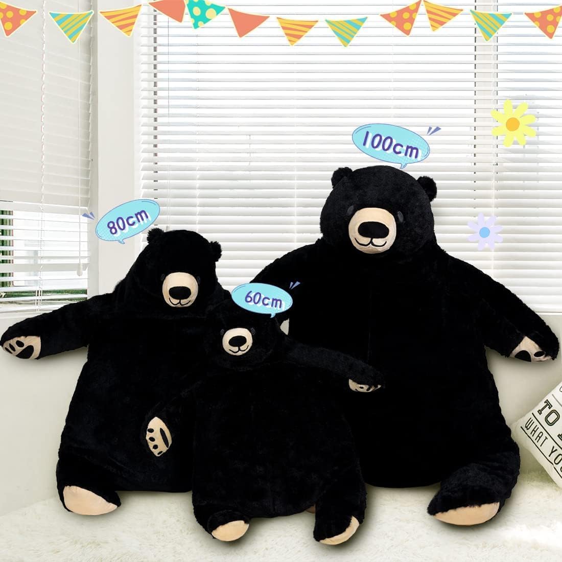FAVOSTA Djungelskog – Oso de peluche gigante de peluche de simulación, enorme oso de peluche marrón, decoración del hogar, regalos para niños,