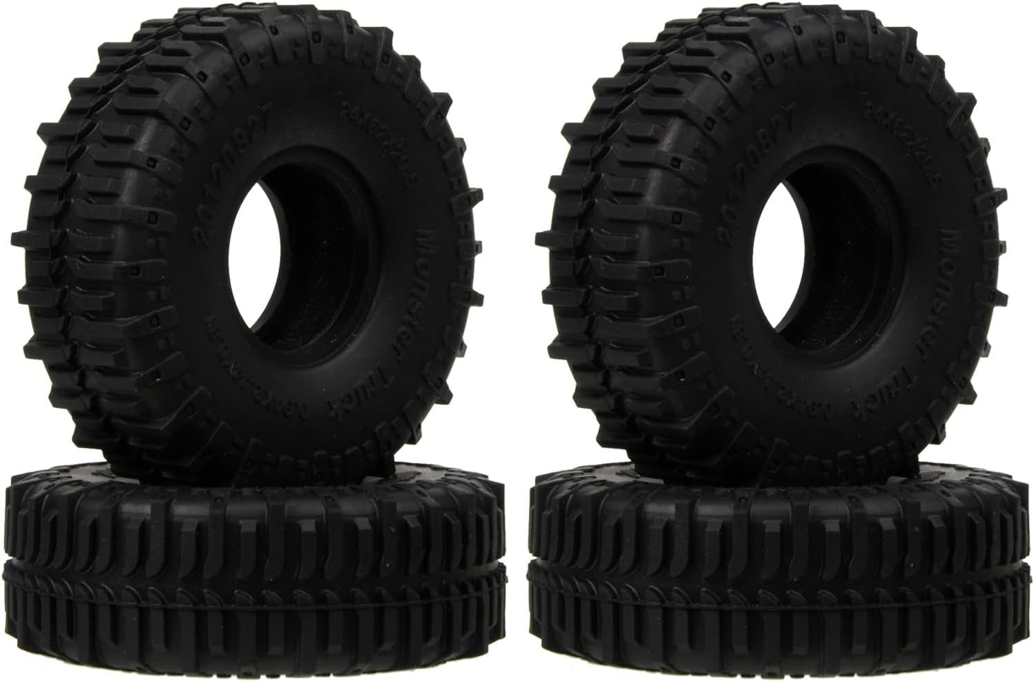 1.0 Neumáticos-S5 Swamp Claw Mud Terrain Crawler Neumáticos de goma suave para 118 TRX4M 124 AX24 SCX24 FCX24 RC Crawler Car Upgrades