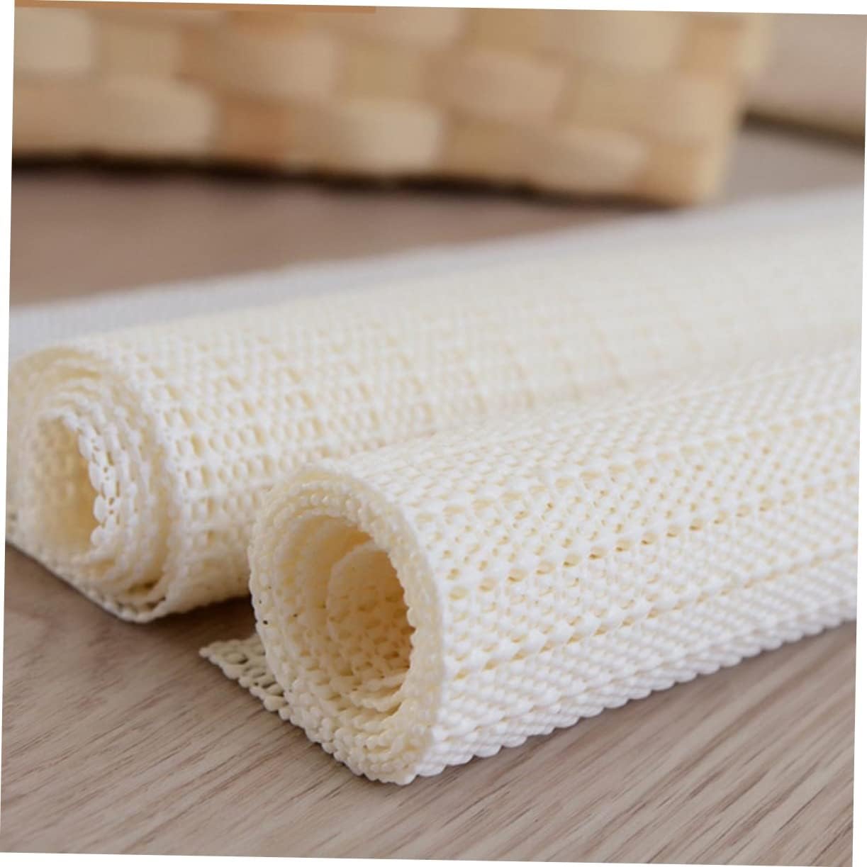 Cabilock Tapete antideslizante para dormitorio, 2 unidades, antideslizante, tapete para escritorio, cajón, para suelos de madera dura, debajo de la