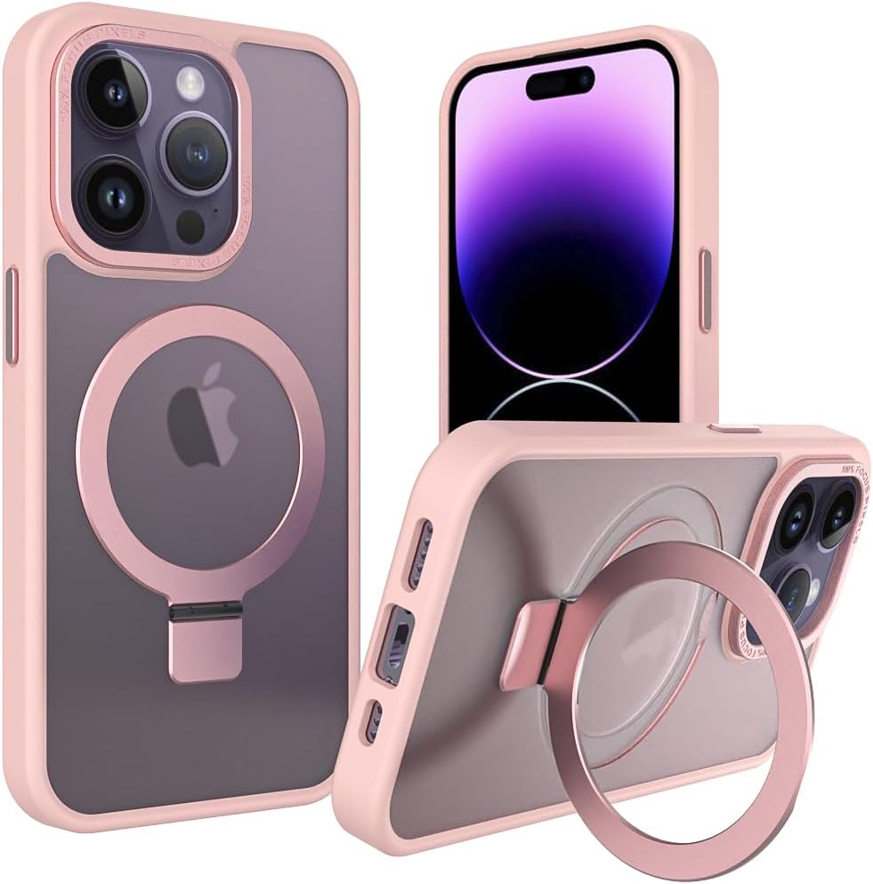 Puxicu Funda magnética para iPhone 14 Pro Max, soporte magnético invisible, compatible con MagSafe, diseño duro delgado, a prueba de golpes y