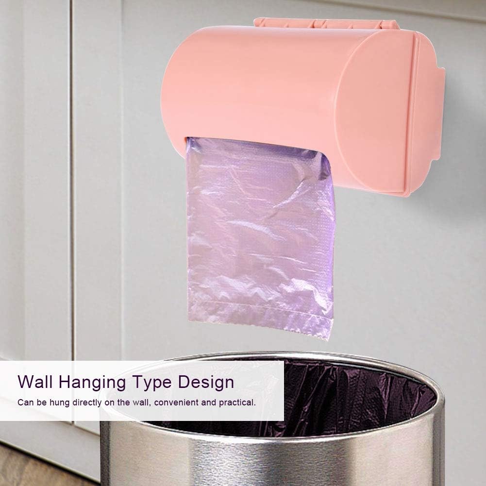 Caja de almacenamiento de bolsas de basura, 3 colores en la parte trasera adhesiva para montaje en pared, bolsa de plástico para basura, organizador