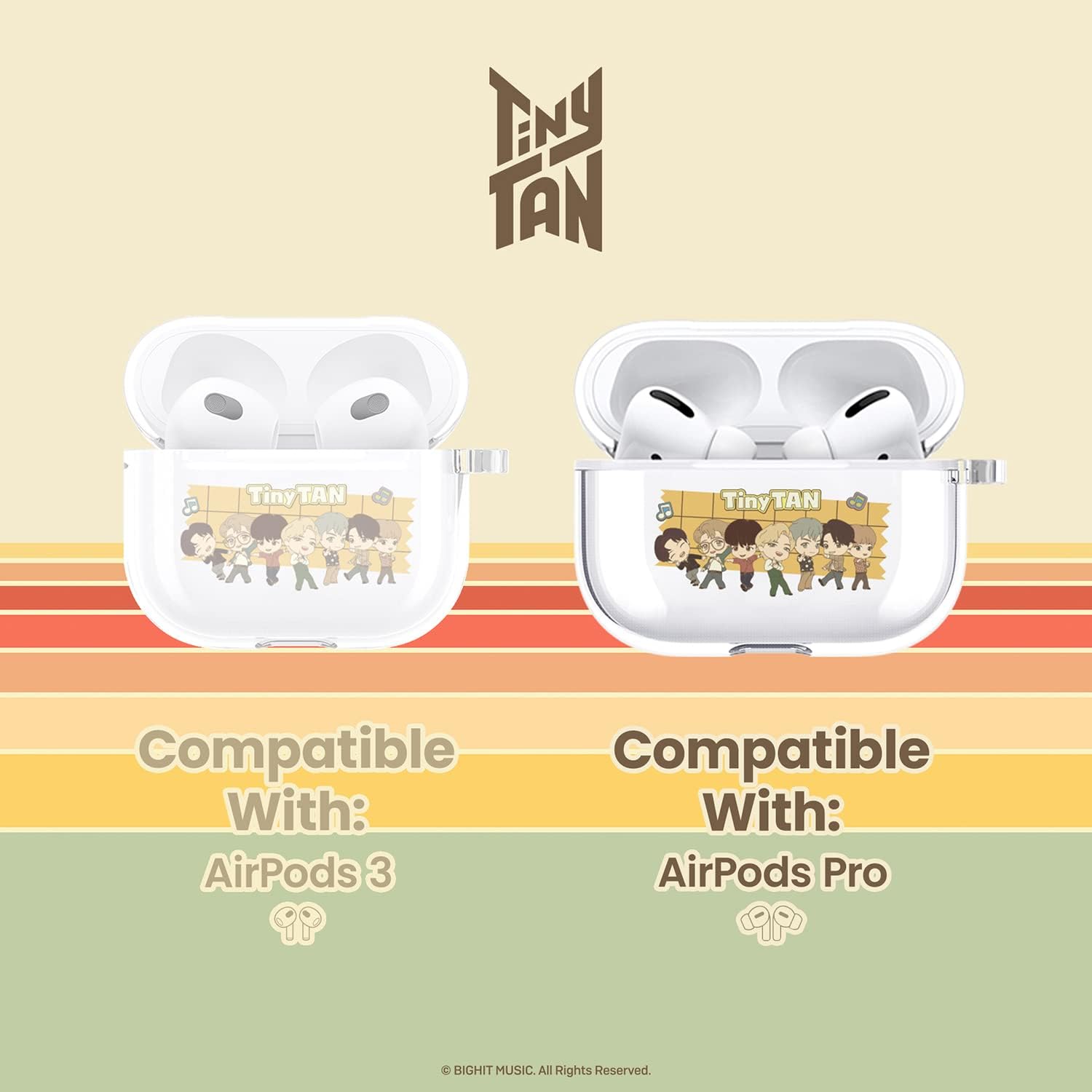 iFace TinyTAN – Linda funda para AirPods Pro – Dynamite Funda transparente de anime para Apple AirPods Pro Mercancía oficial con diseño TinyTan