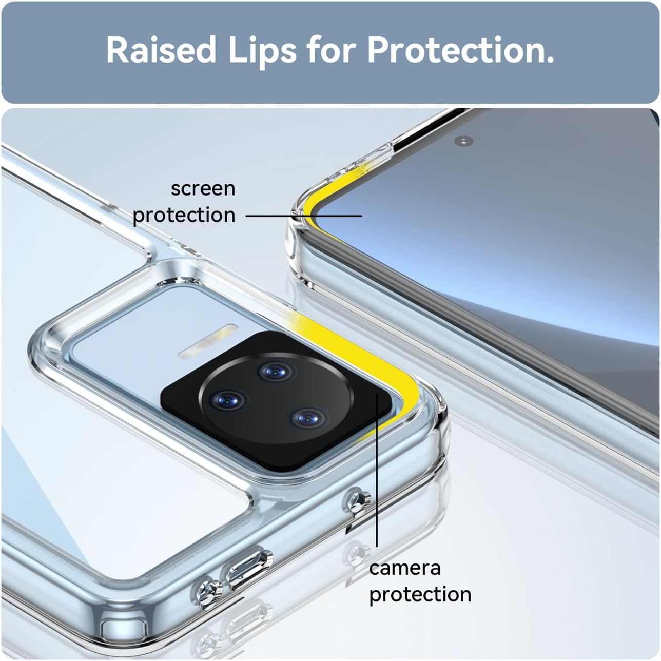 GTBDEKI Funda transparente para Poco F4 5G, Redmi K40S 22021211RG con protector de pantalla, antiarañazos, a prueba de golpes, transparente, de