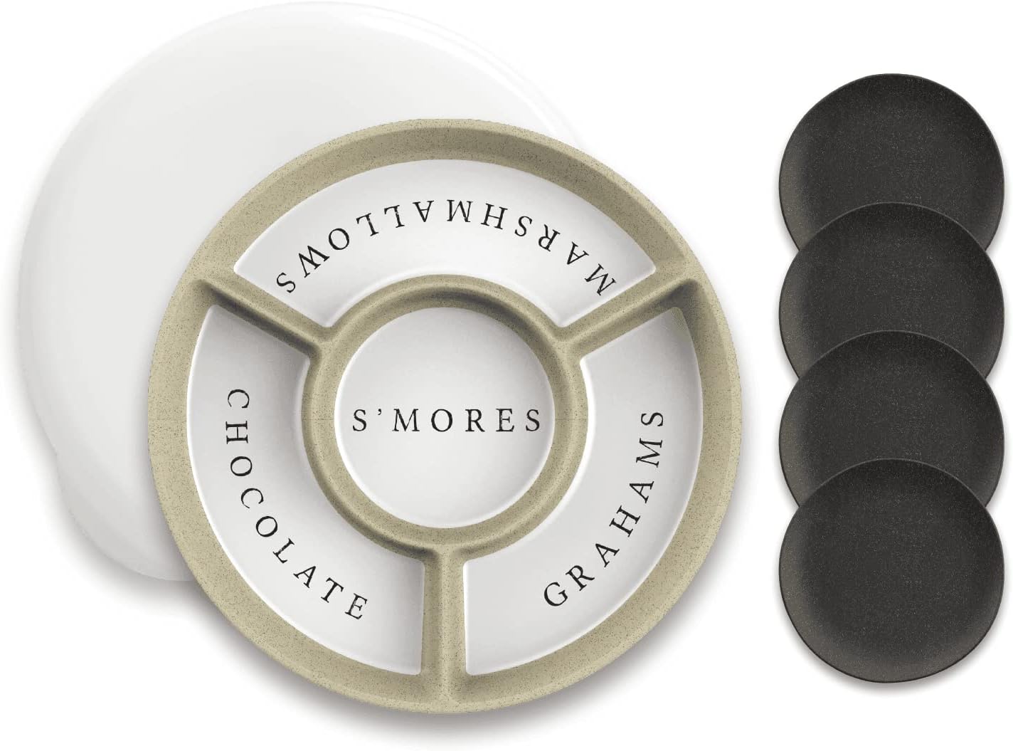S’mores to-Go – Juego de 6 piezas S’Mores, 15 pulgadas, marrón y negro