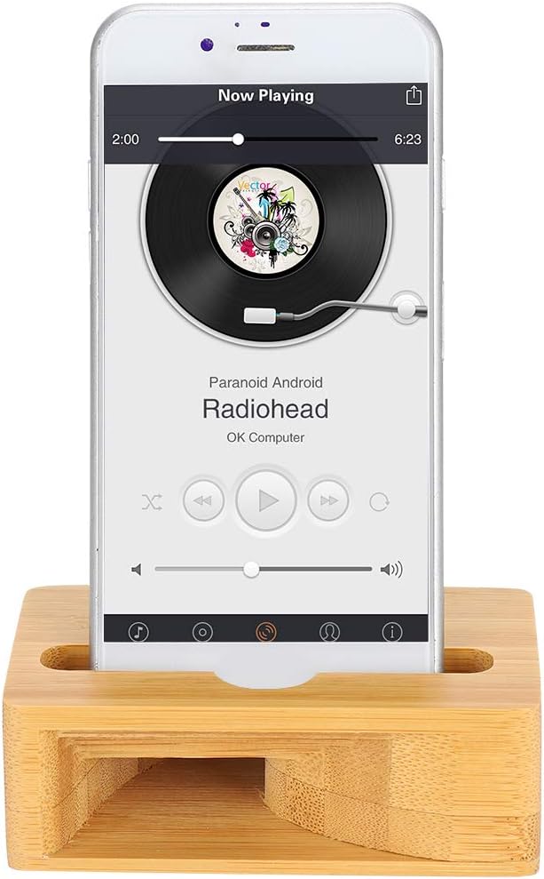 Soporte para teléfono celular, soporte de amplificador de altavoz de sonido para teléfono inteligente, soporte de muelle de escritorio compatible