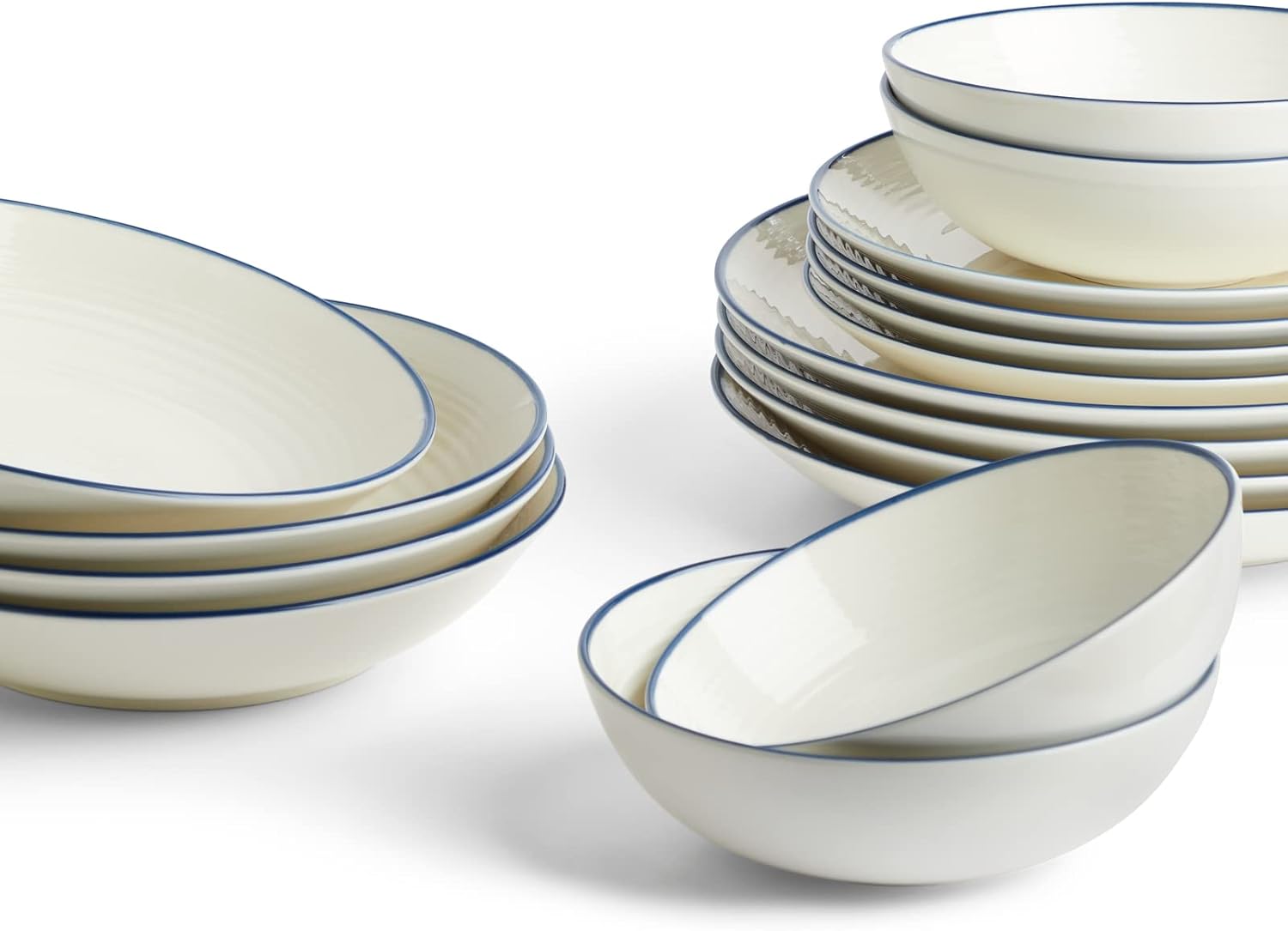 Royal Doulton Exclusively for Gordon Ramsay Maze Denim Line – Vajilla (16 piezas), color blanco