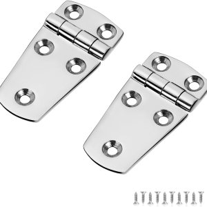 Bisagras de escotilla de barco marino de acero inoxidable, 3 pulgadas x 1.5 pulgadas (2.992 x 1.496 in), 5 agujeros, sin ruido, acero inoxidable 316 Bisagras de escotilla de barco marino de acero inoxidable, 3 pulgadas x 1.5 pulgadas (2.992 x 1.496 in), 5 agujeros, sin ruido, acero inoxidable 316